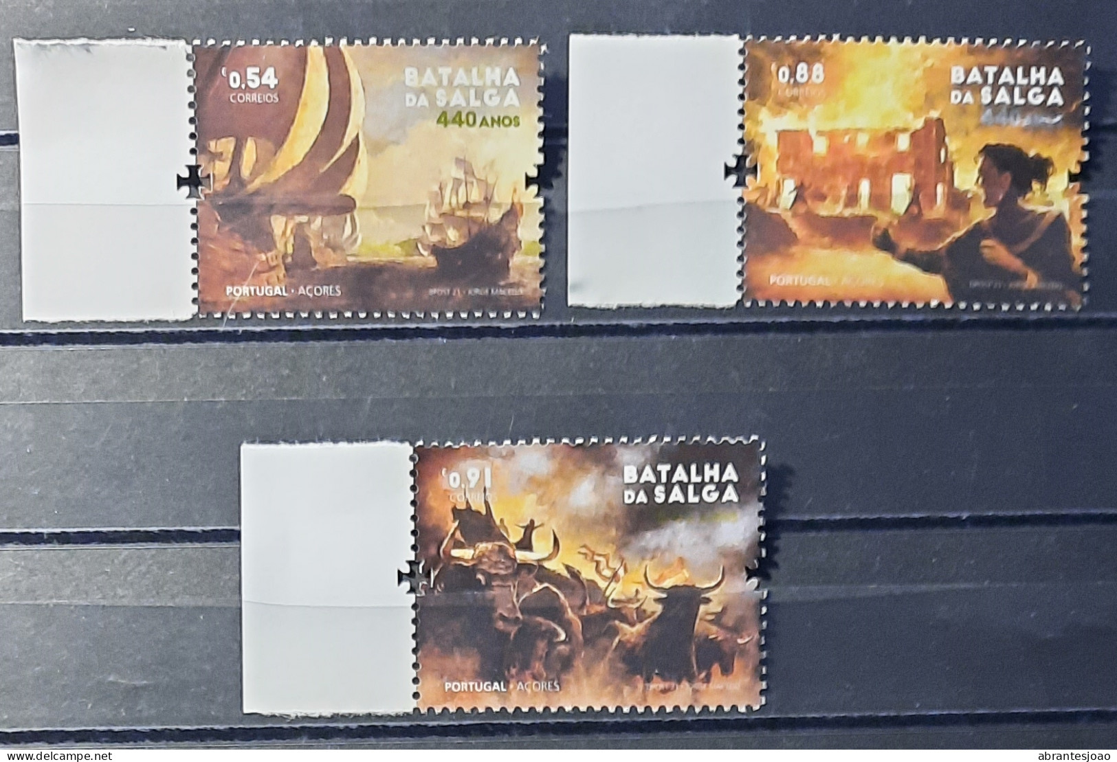 2021 - Portugal - MNH - 440 Years Since Battle Of Salga In Azores - 3 Stamps - Ungebraucht