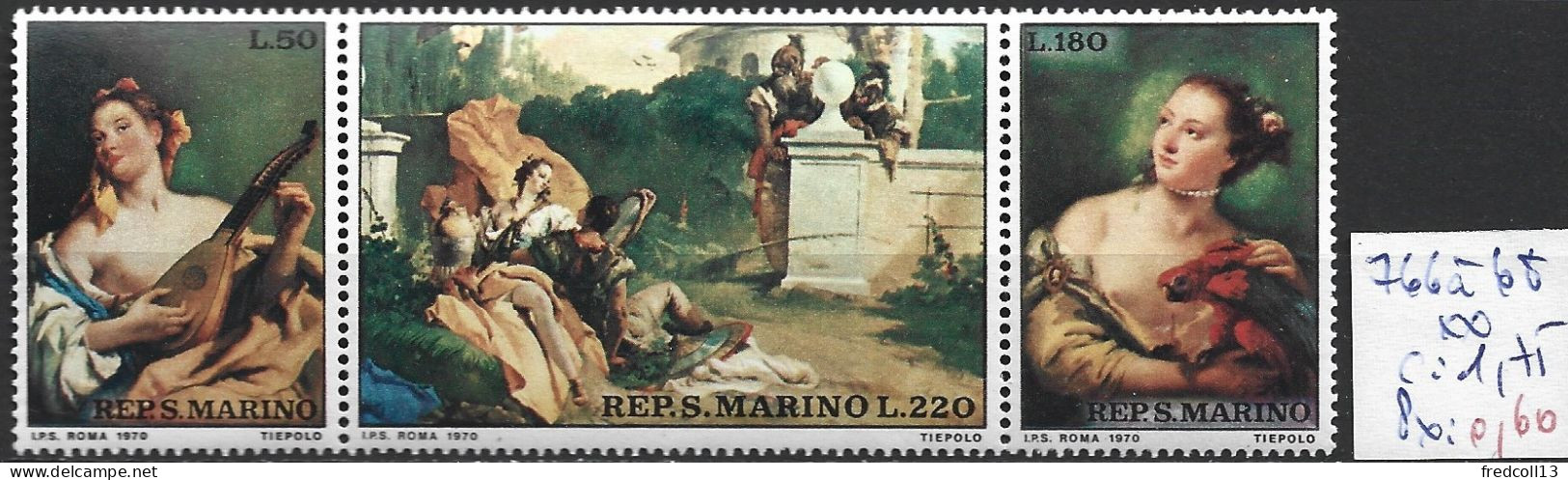 SAINT-MARIN 766 à 68 ** Côte 1.75 € - Unused Stamps