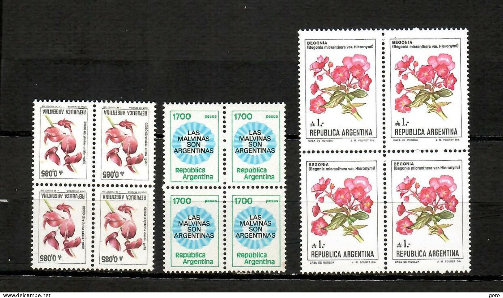 Argentina  1982-85  .-  Y&T  Nº  1280-1479/80   ( X4 )    ** - Unused Stamps