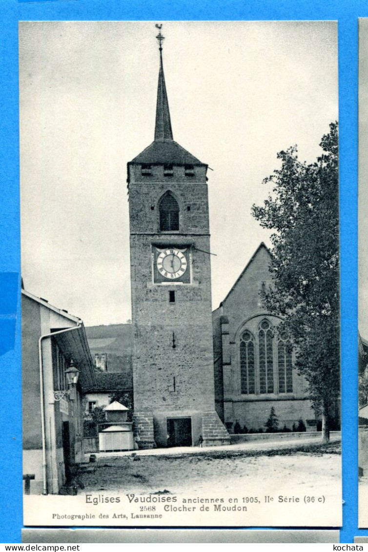 VIX097, Moudon, Le Clocher, Eglise Vaudoise, 2568, Non Circulée - Moudon