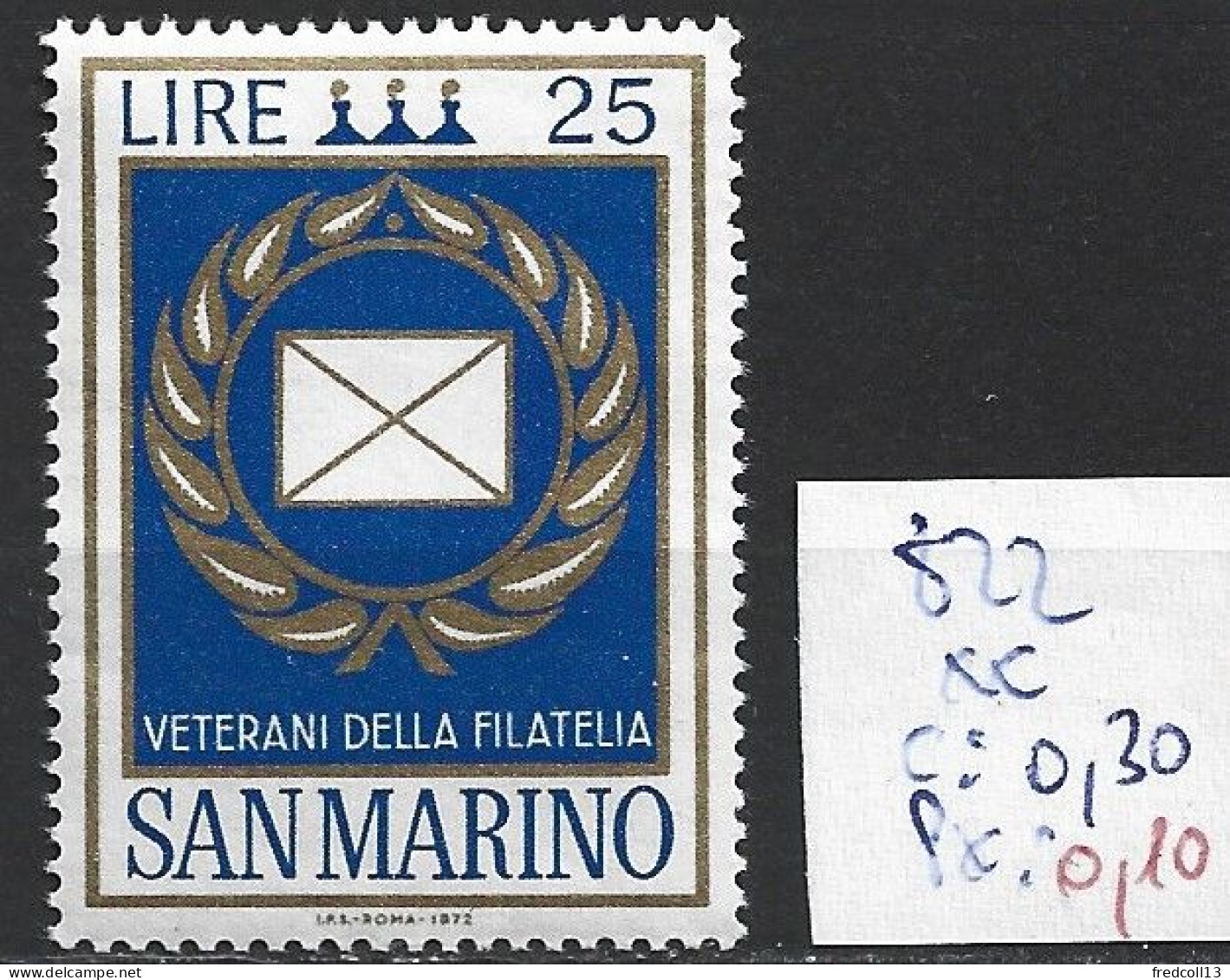 SAINT-MARIN 822 ** Côte 0.30 € - Unused Stamps