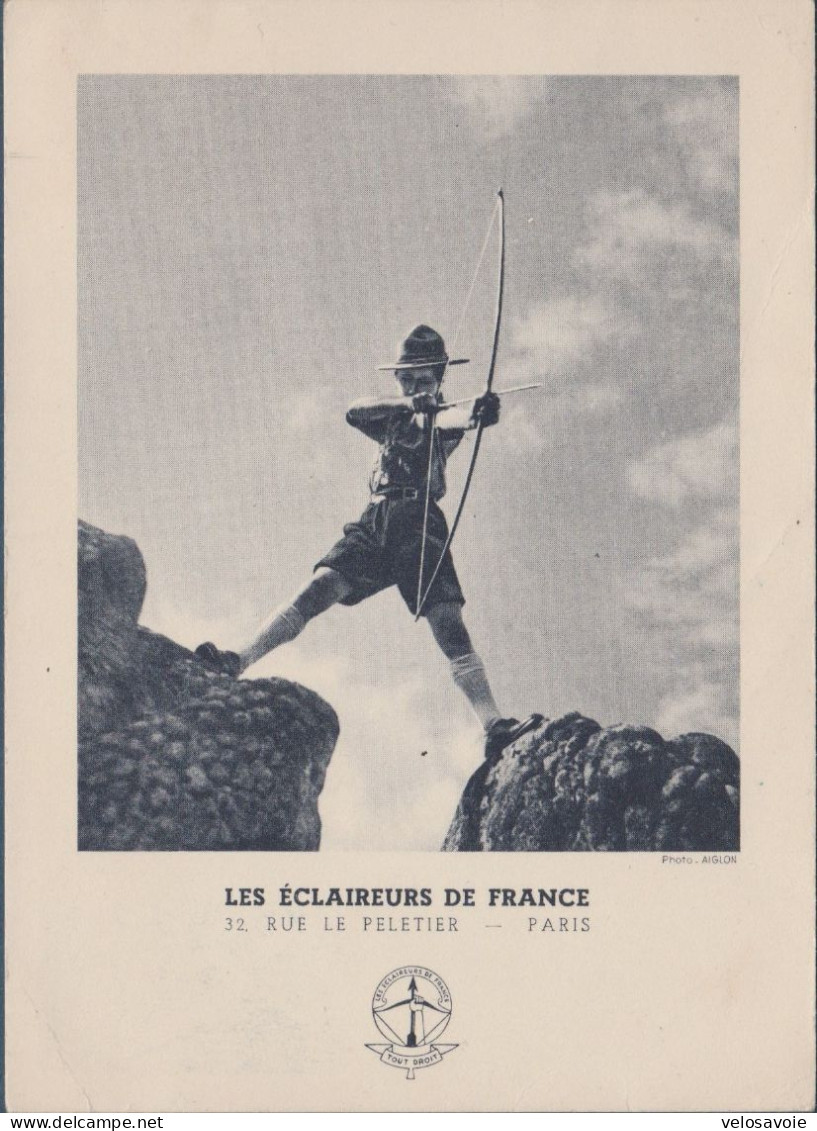 N° TS16-CP1 LES ECLAIREURS DE FRANCE NEUF AVEC VIGNETTE FEU DE CAMP ARENES DE LUTECE DE 1939 TTB - AK Mit Aufdruck (vor 1995)