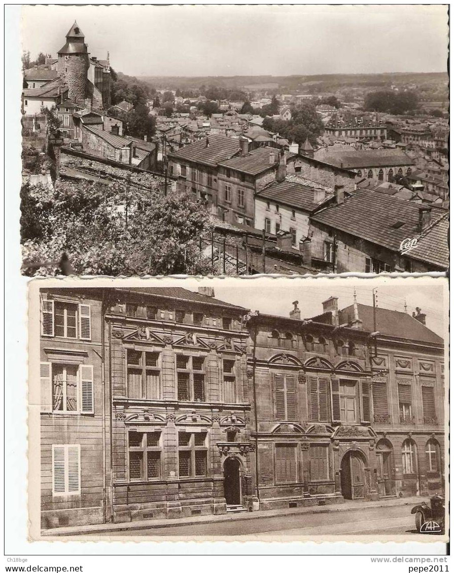 Meuse 55 - LOT De 2 CPA De BAR Le DUC - Vue Générale Et Rue Du Bourg - Bar Le Duc