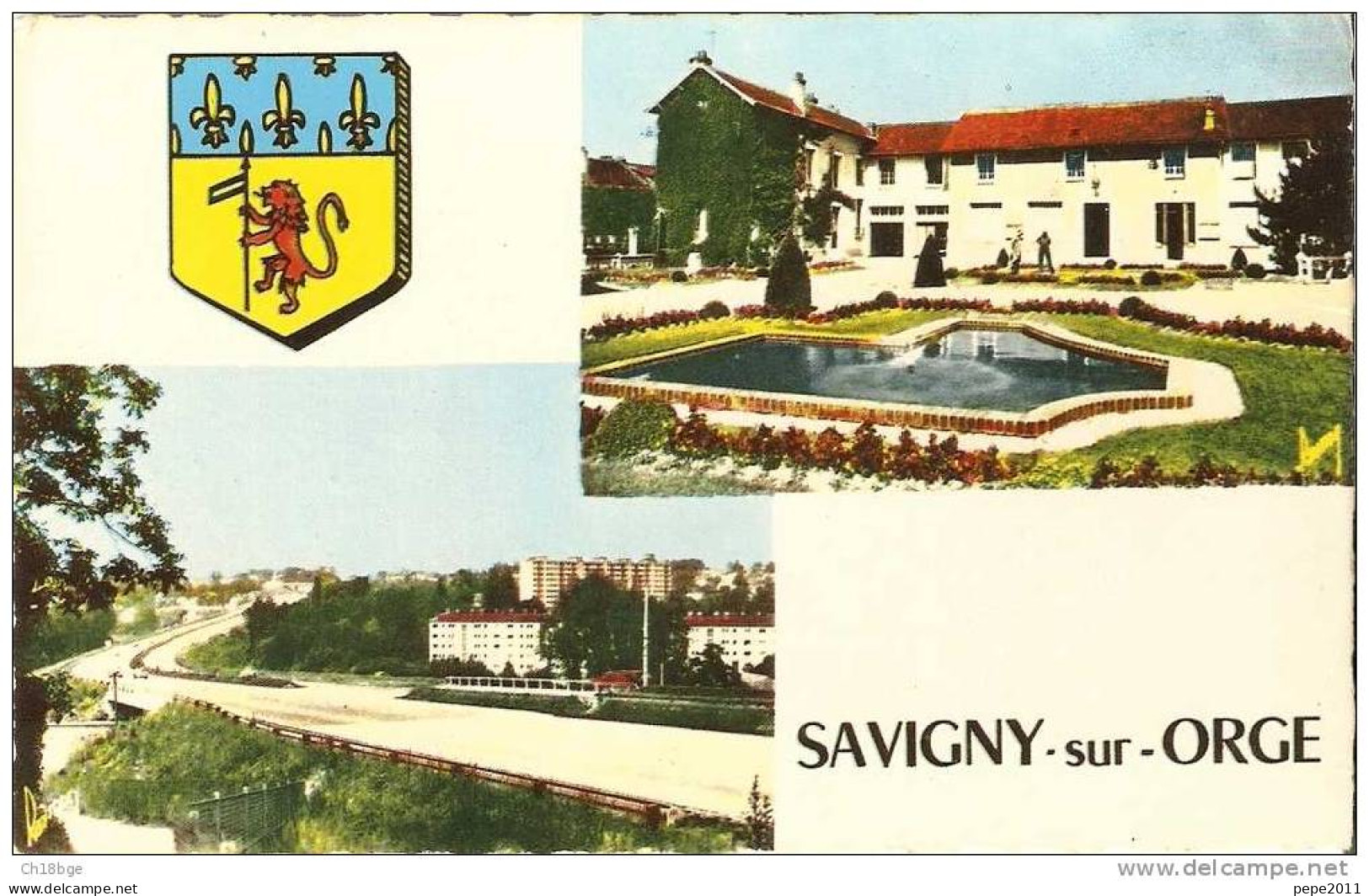 Essonne 91 - CPA SAVIGNY SUR ORGE- La Mairie - L'Autoroute Du Sud - Savigny Sur Orge
