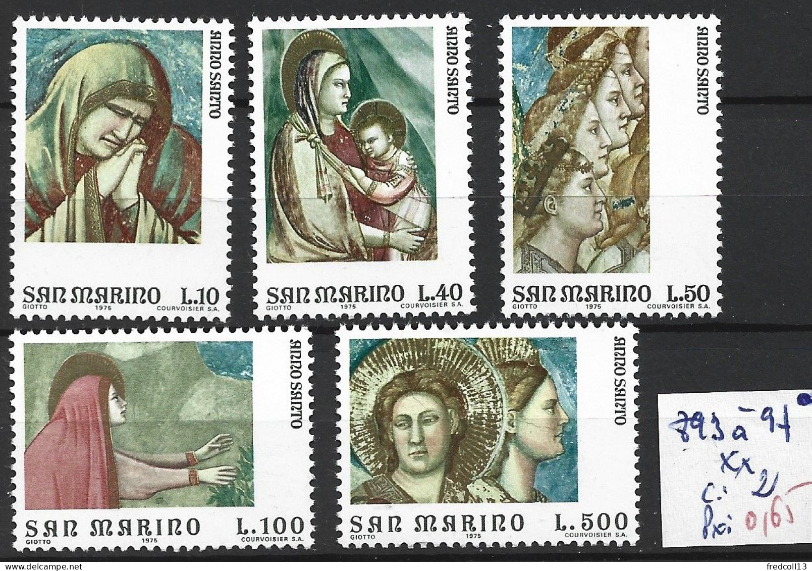 SAINT-MARIN 893 à 97 ** Côte 2 € - Unused Stamps