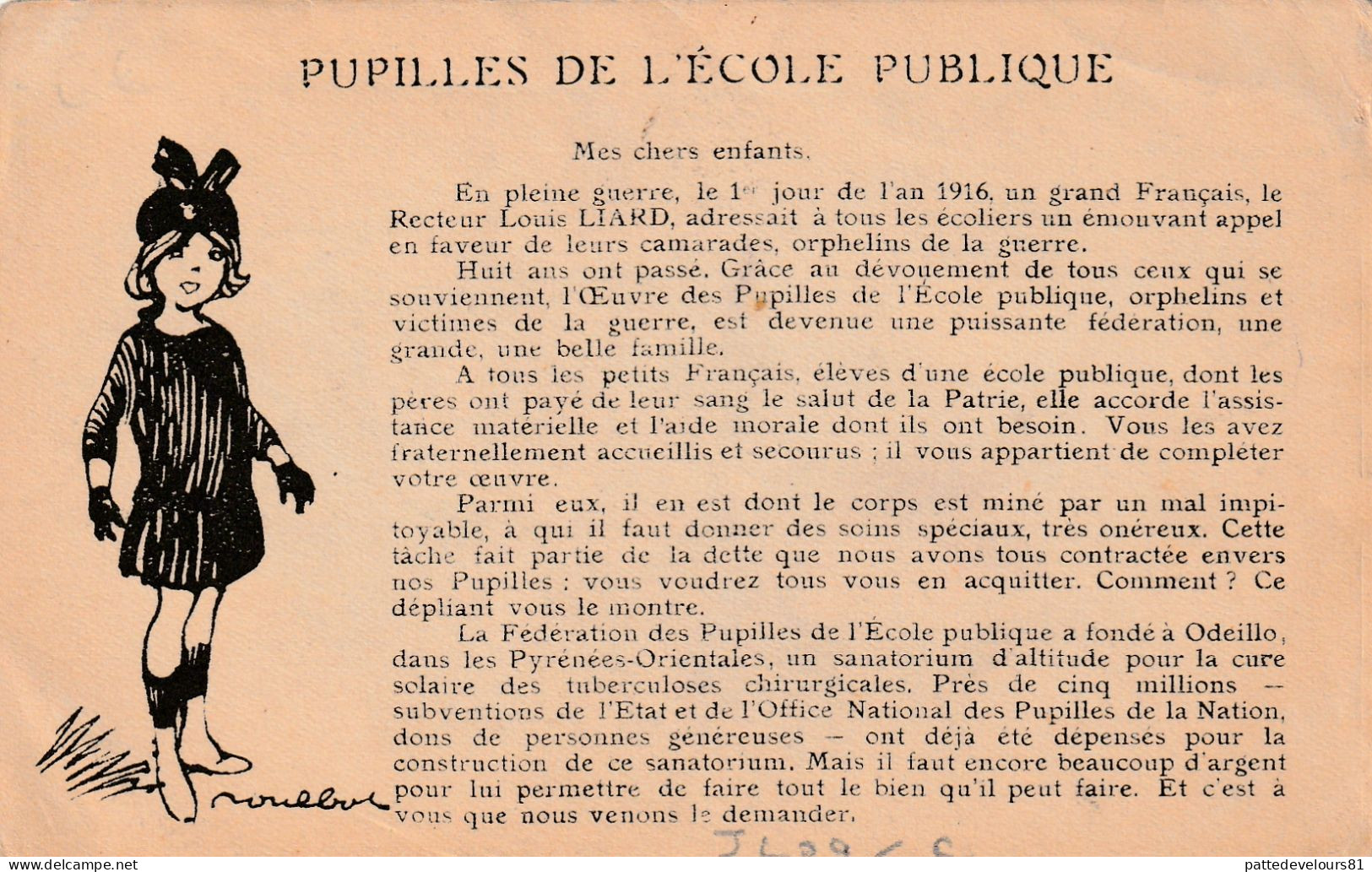CPA "Pupilles De L'école Publique" Enfant Poupée Doll Puppe Pop Médecin Toubib Air Montagne Illustrateur POULBOT - Poulbot, F.