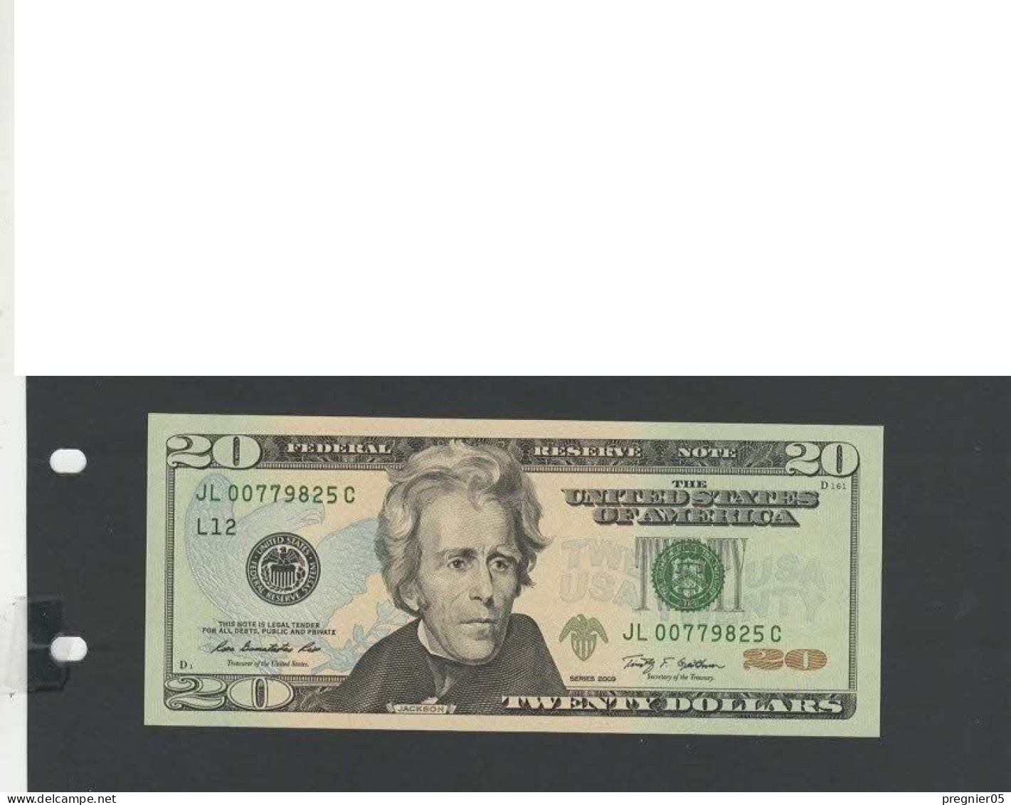 USA - Billet 20 Dollar 2009 NEUF/UNC P.533 § JL 825 - Federal Reserve Notes (1928-...)