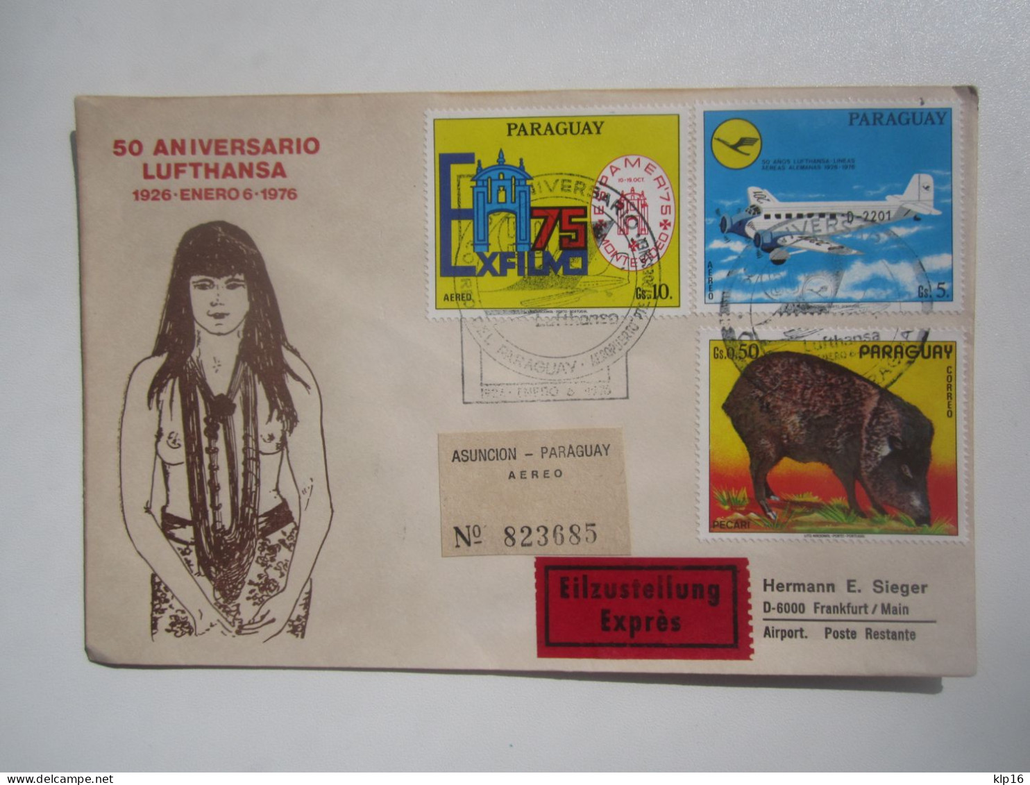 1976 PARAGUAY EXPRESS COVER - Paraguay