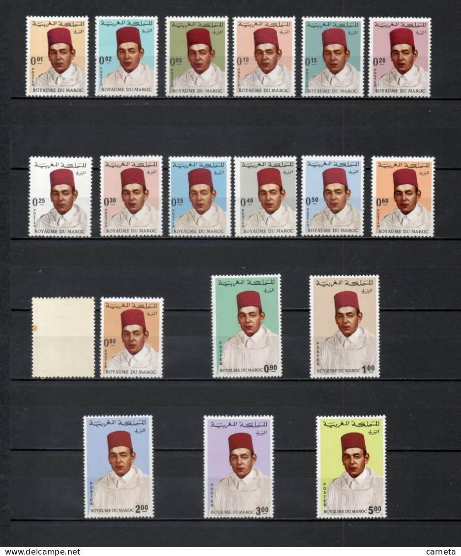 MAROC N°  534 à 552     NEUFS SANS CHARNIERE  COTE 40.50€     ROI HASSAN II  VOIR DESCRIPTION - Marruecos (1956-...)