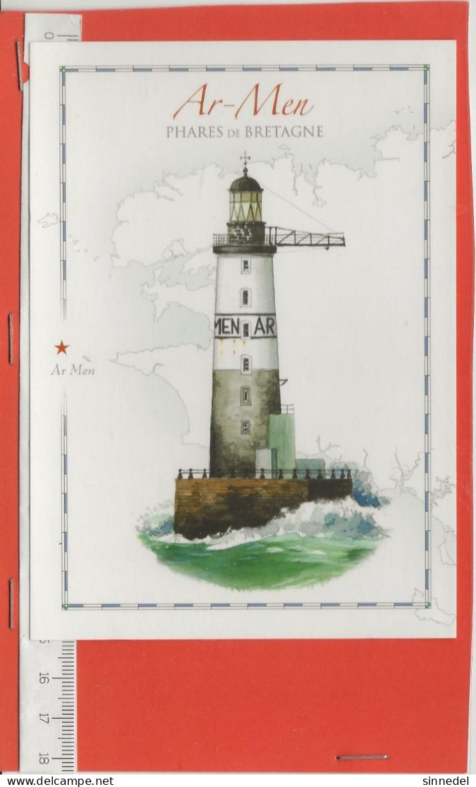 AR MEN PHARE DE BRETAGNE FRANCE  CARTE  NEUVE  VOIR SCAN POUR ETAT - Faros