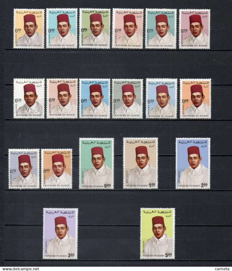 MAROC N°  534 à 552     NEUFS SANS CHARNIERE  COTE 40.50€     ROI HASSAN II - Morocco (1956-...)