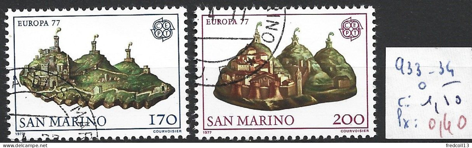 SAINT-MARIN 933-34 Oblitérés Côte 1.50 € - Used Stamps