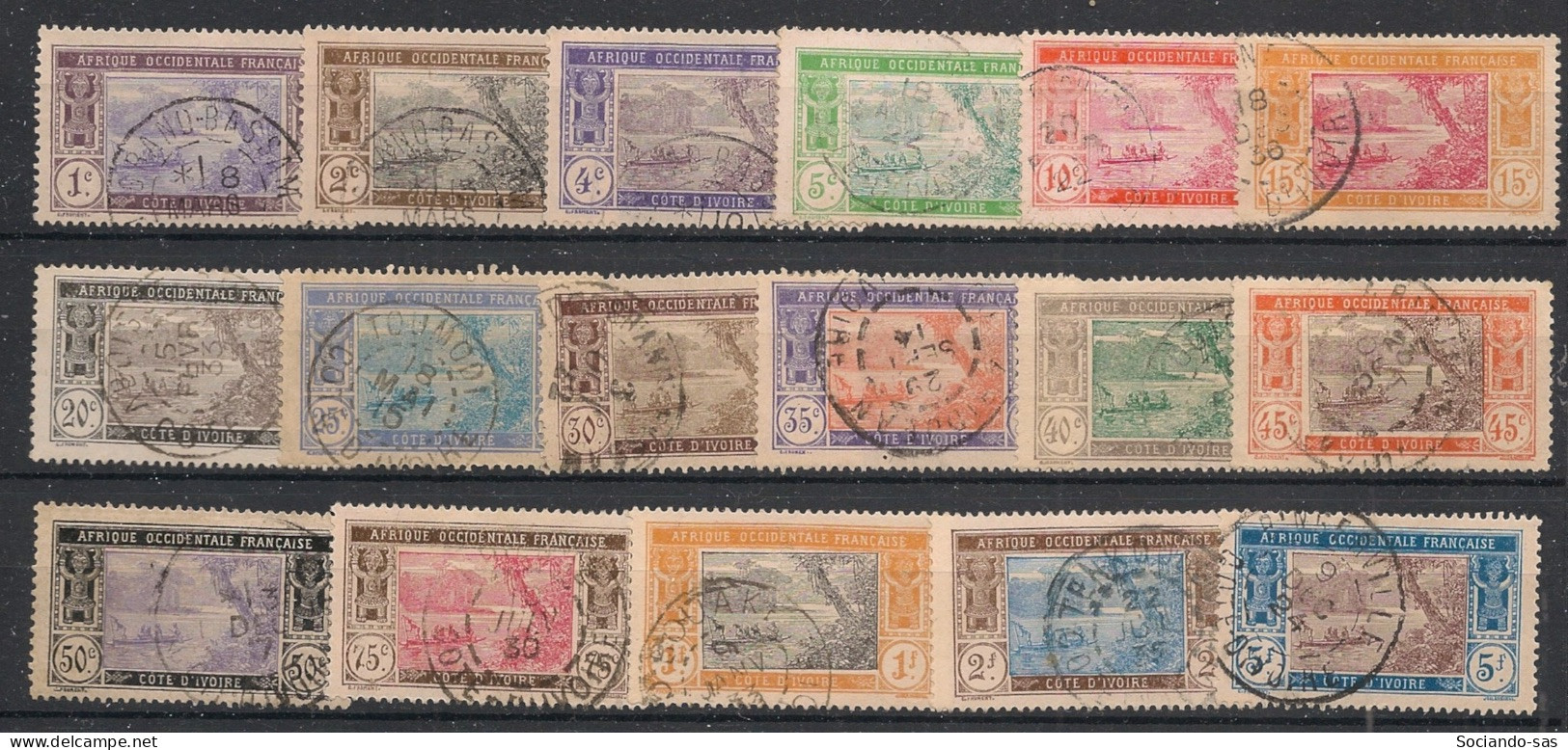 COTE D'IVOIRE - 1913-17 - N°YT. 41 à 57 - Série Complète - Oblitéré / Used - Used Stamps