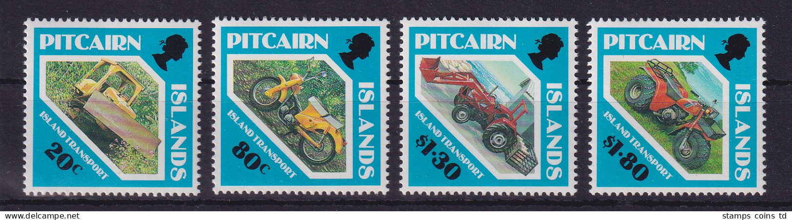 Pitcairn Islands 1991 Transport-Fahrzeuge Mi.-Nr. 383-386 Postfrisch ** - Pitcairninsel