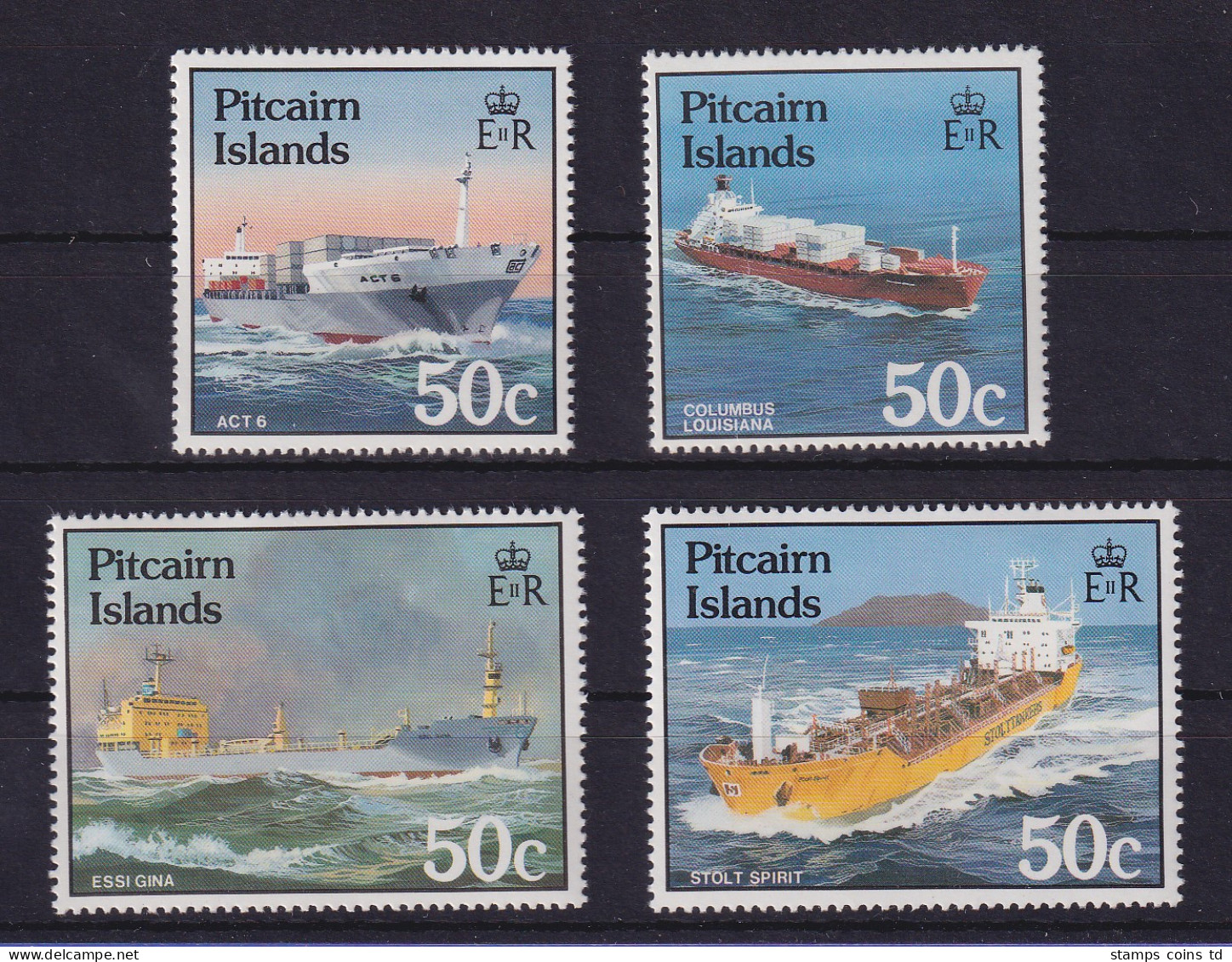 Pitcairn Islands 1985 Frachtschiffe Mi.-Nr. 266-269 Postfrisch ** - Pitcairninsel