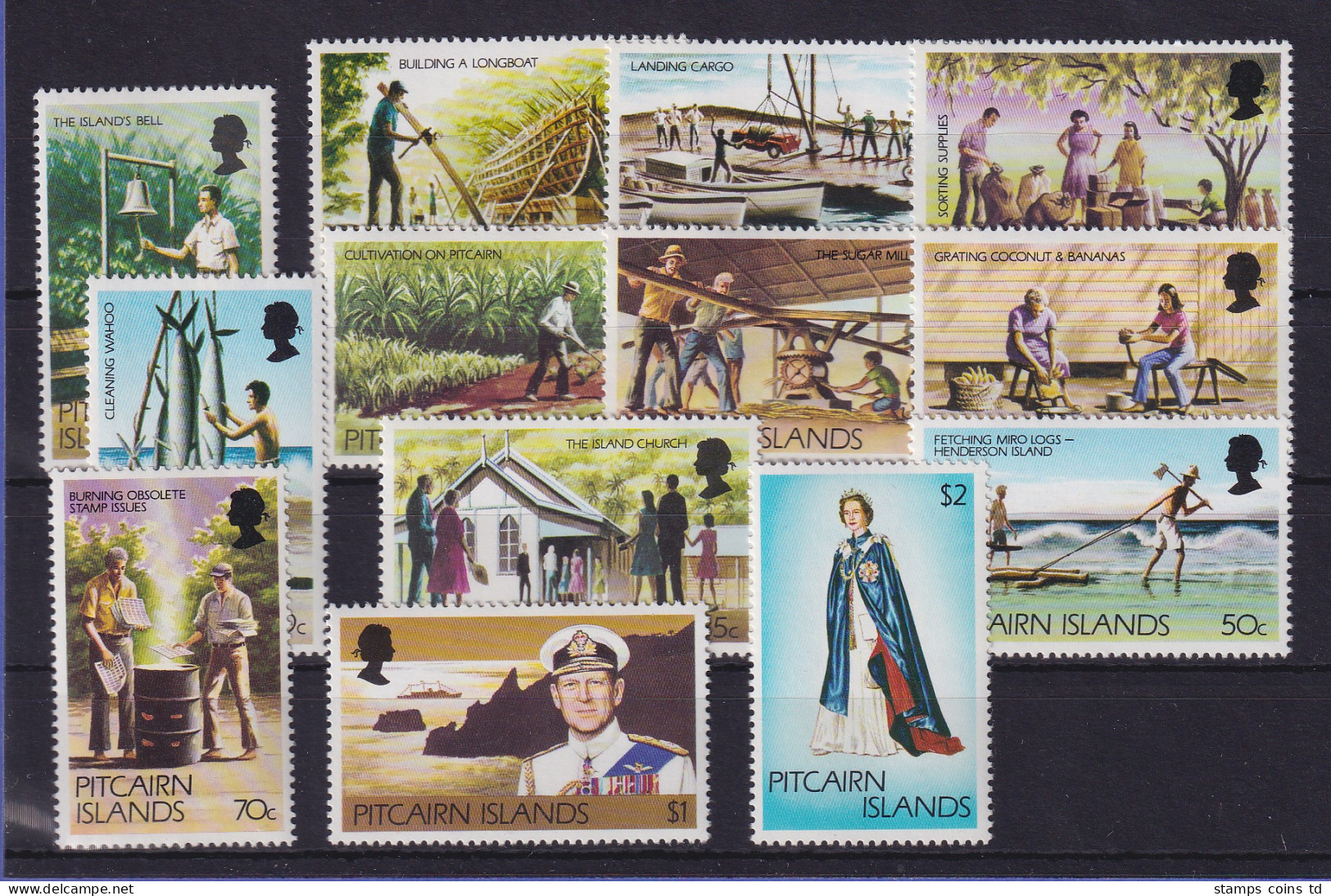 Pitcairn Islands 1977 Landesmotive  Mi.-Nr. 163-173 Postfrisch ** - Pitcairn