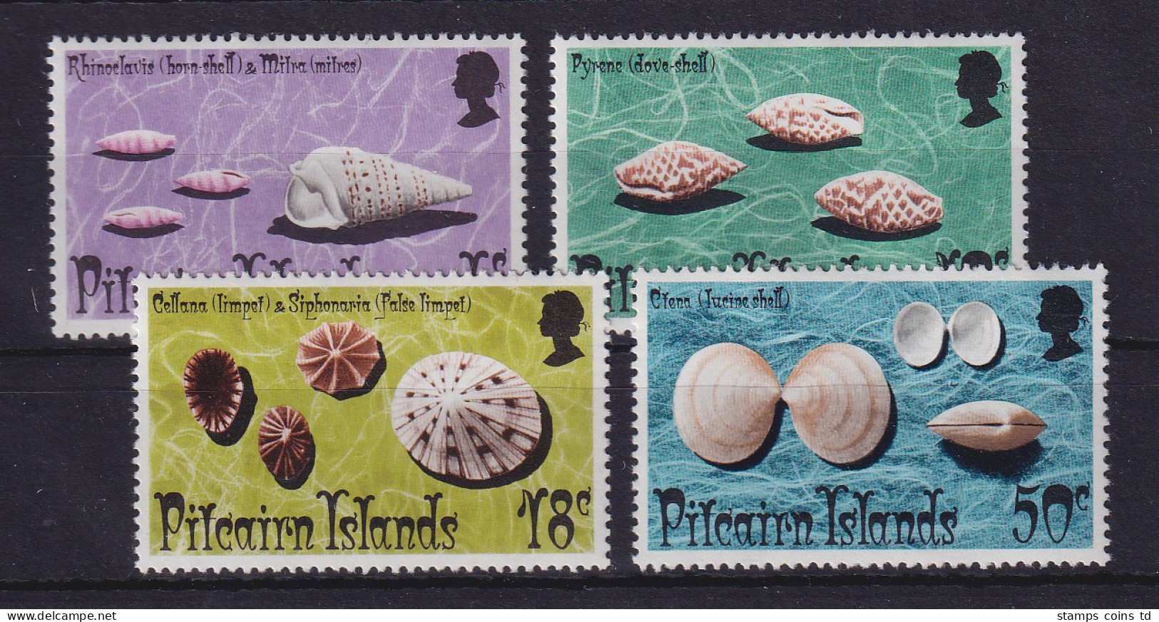 Pitcairn Islands 1974 Muscheln Mi.-Nr. 137-140 Postfrisch ** - Pitcairn Islands