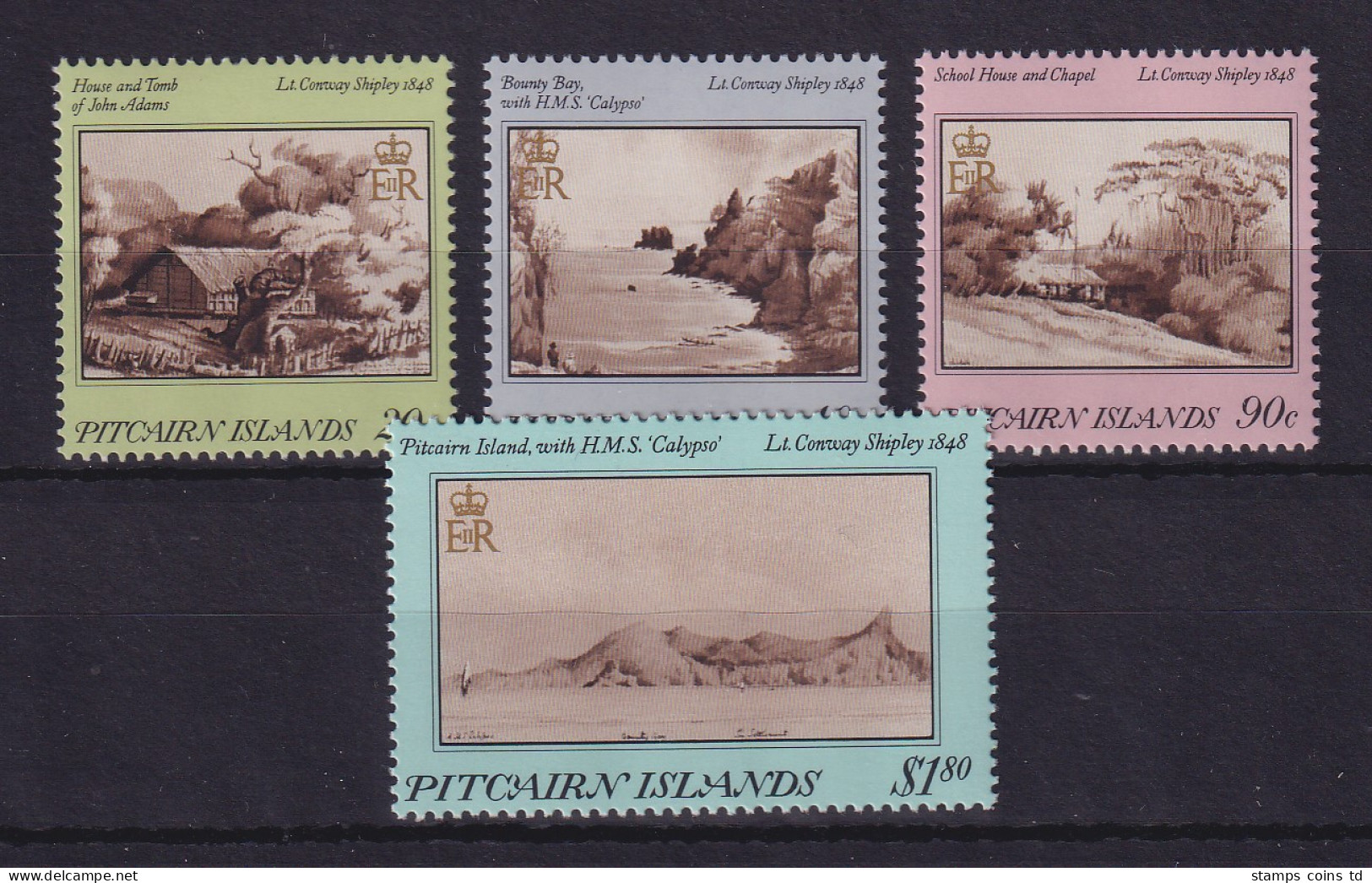 Pitcairn Islands 1987 Landschaften Ansichten Der Insel Mi.-Nr. 301-304 ** - Islas De Pitcairn
