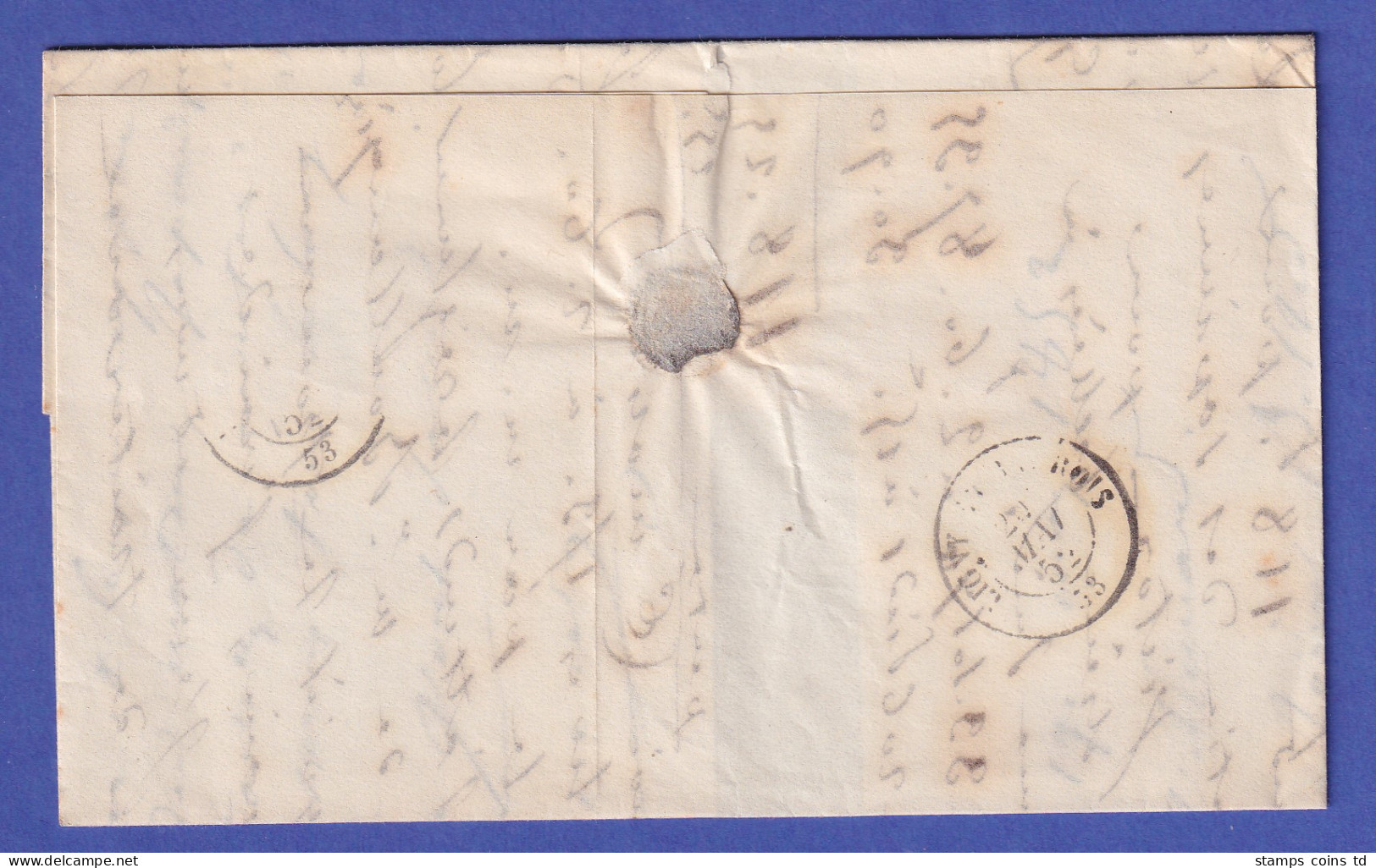 Frankreich Brief Mit Zweikreis-O ST. DIZIER Nach Ligny 1852 - Altri - Europa