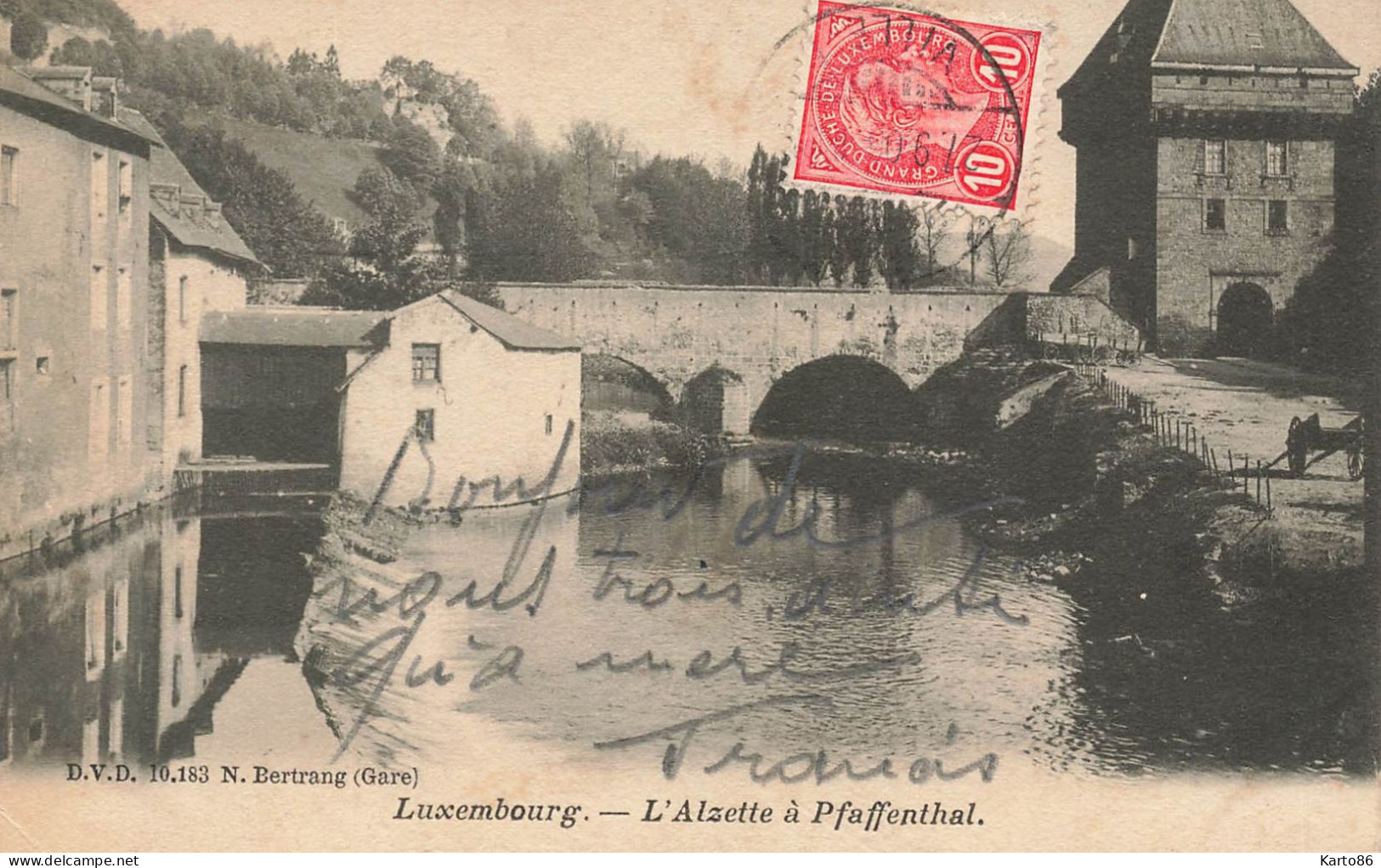 Luxembourg * 1906 * L'alzette à Pfaffenthal * Quartier - Luxemburg - Stad