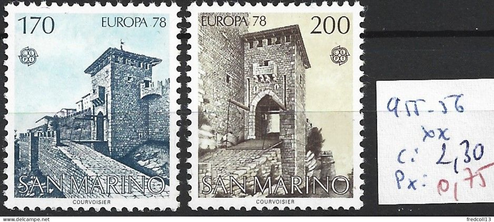 SAINT-MARIN 955-56 ** Côte 2.30 € - Unused Stamps
