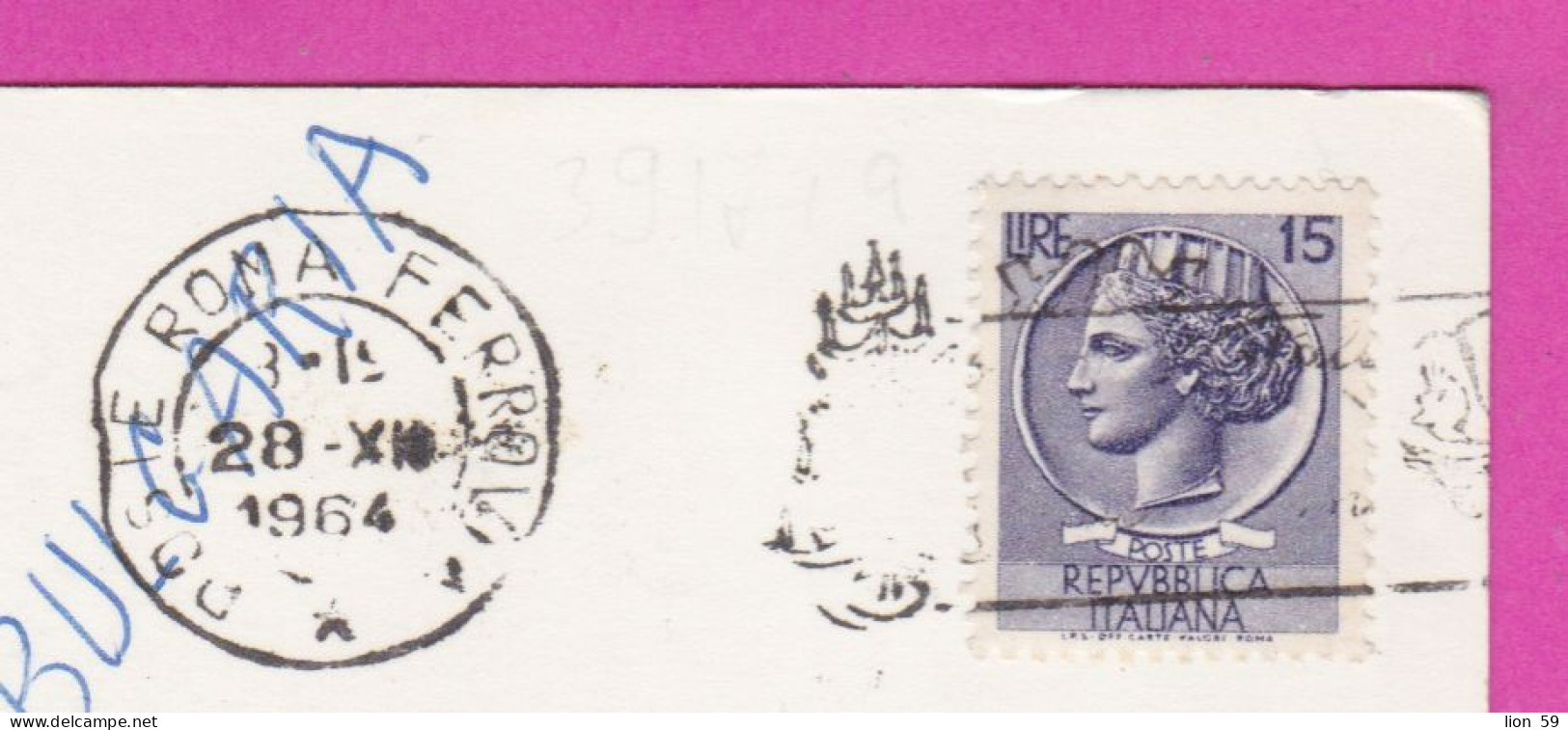 293918 / Italy - ROMA - E.U.R. Viale Dell'Esperanto - Esperanto Aleo PC 1964 USED 15 L Coin Of Syracuse Flamme....... - Esperanto