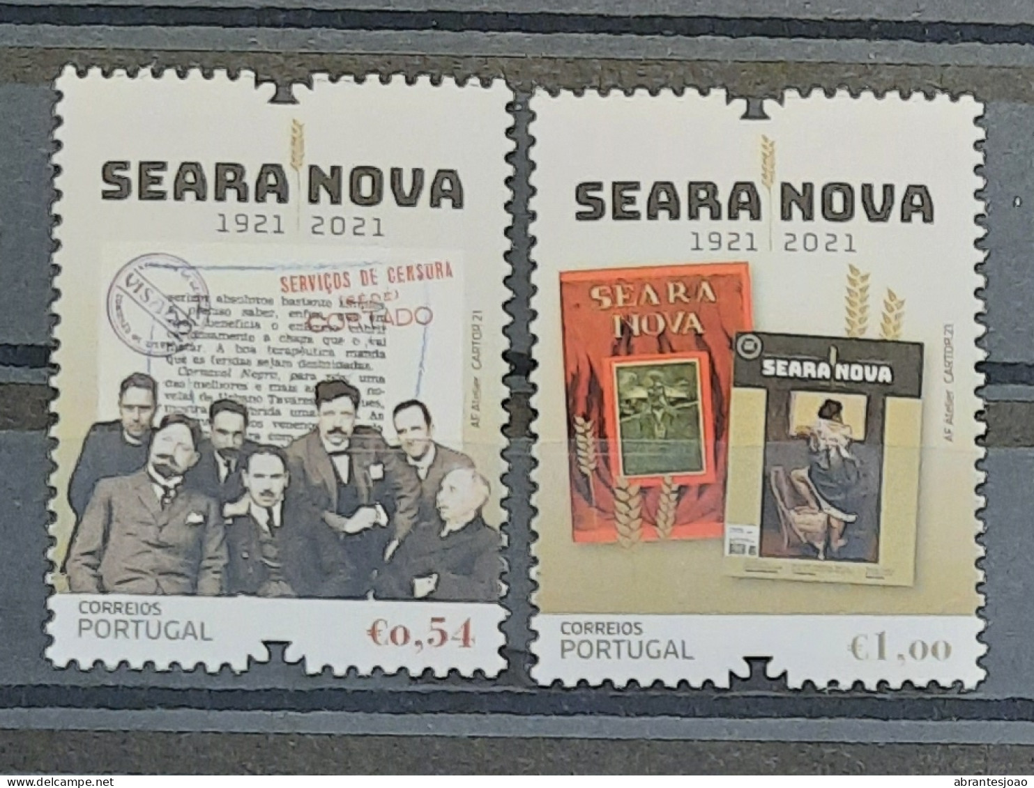 2021 - Portugal - MNH - 100 Years Of "Seara Nova" - Cultural Magazine - 2 Stamps - Nuovi