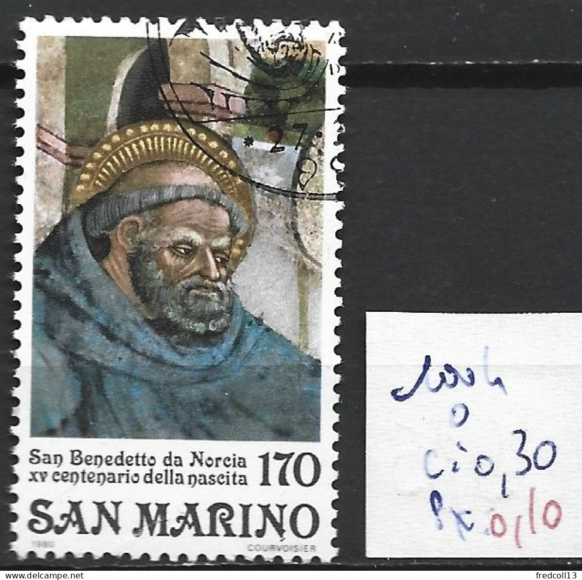 SAINT-MARIN 1004 Oblitéré Côte 0.30 € - Oblitérés