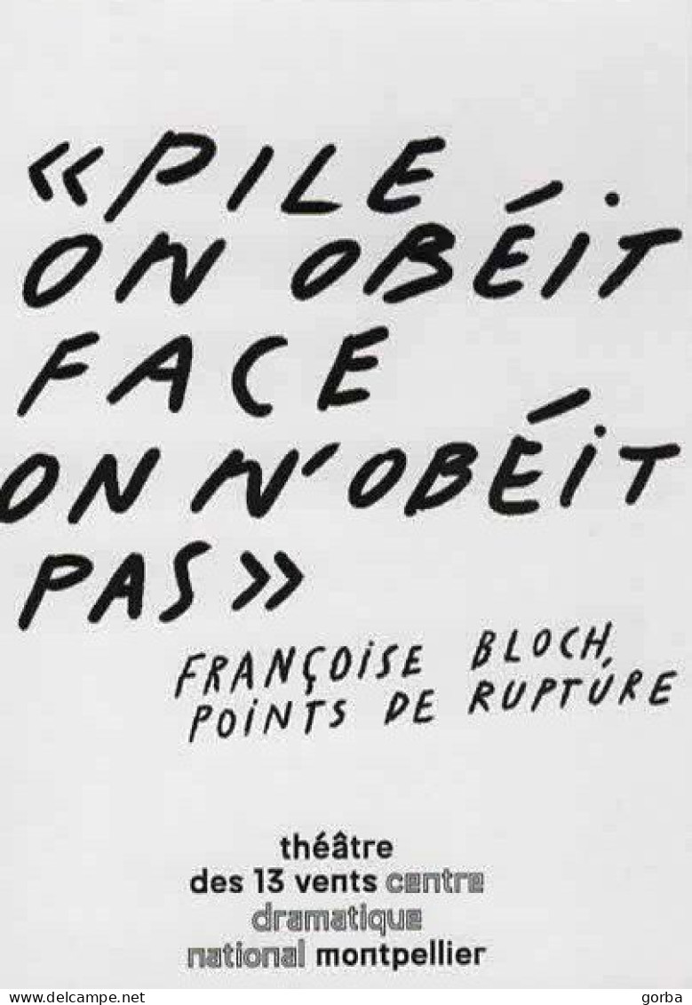 *CPM Pub  - Théâtre Des 13 Vents - MONTPELLIER (34) - Saison 2021 2022 - Publicidad