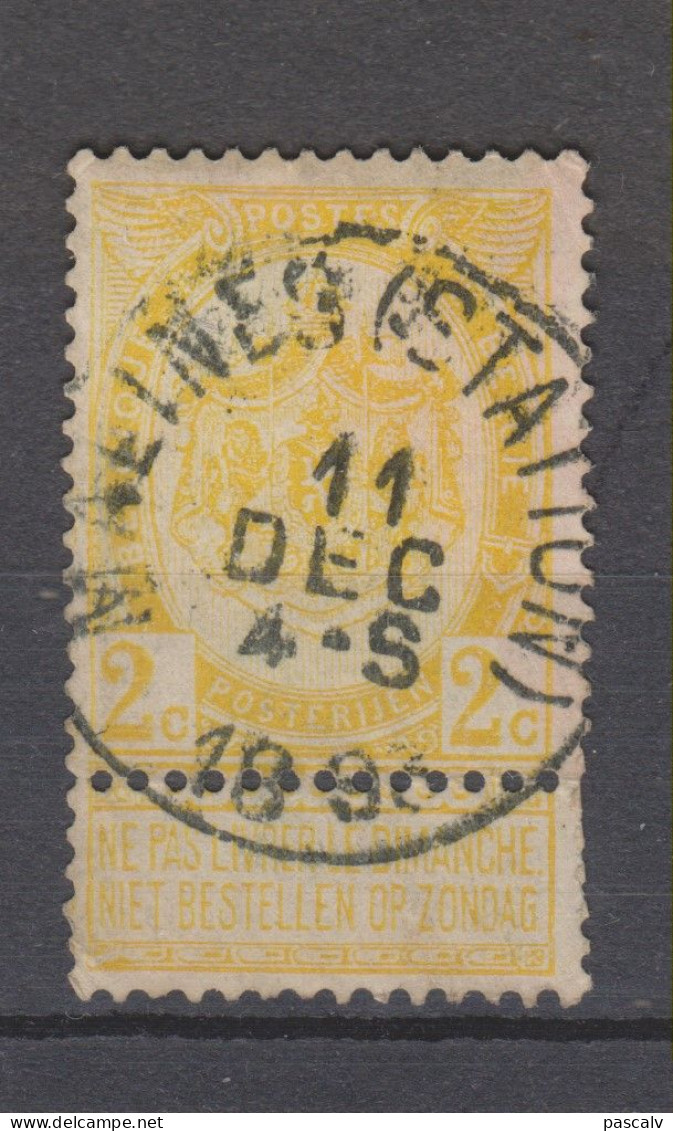COB 54 Oblitération Centrale MALINES (STATION) - 1893-1907 Wappen