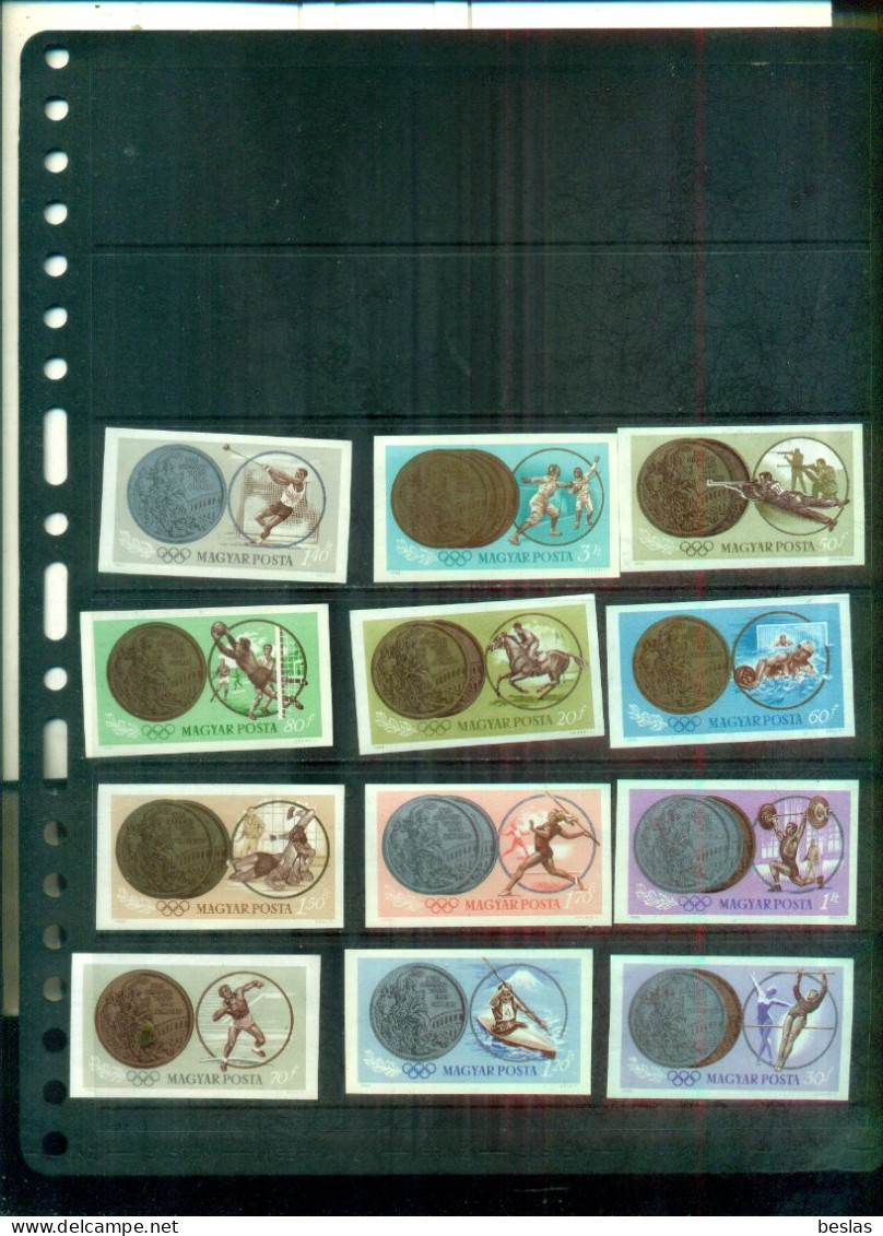 HONGRIE  MEDAILLES J.O. TOKYO 12 VAL  NON DENTELES NEUFS A PARTIR DE 5.50   EUROS - Unused Stamps
