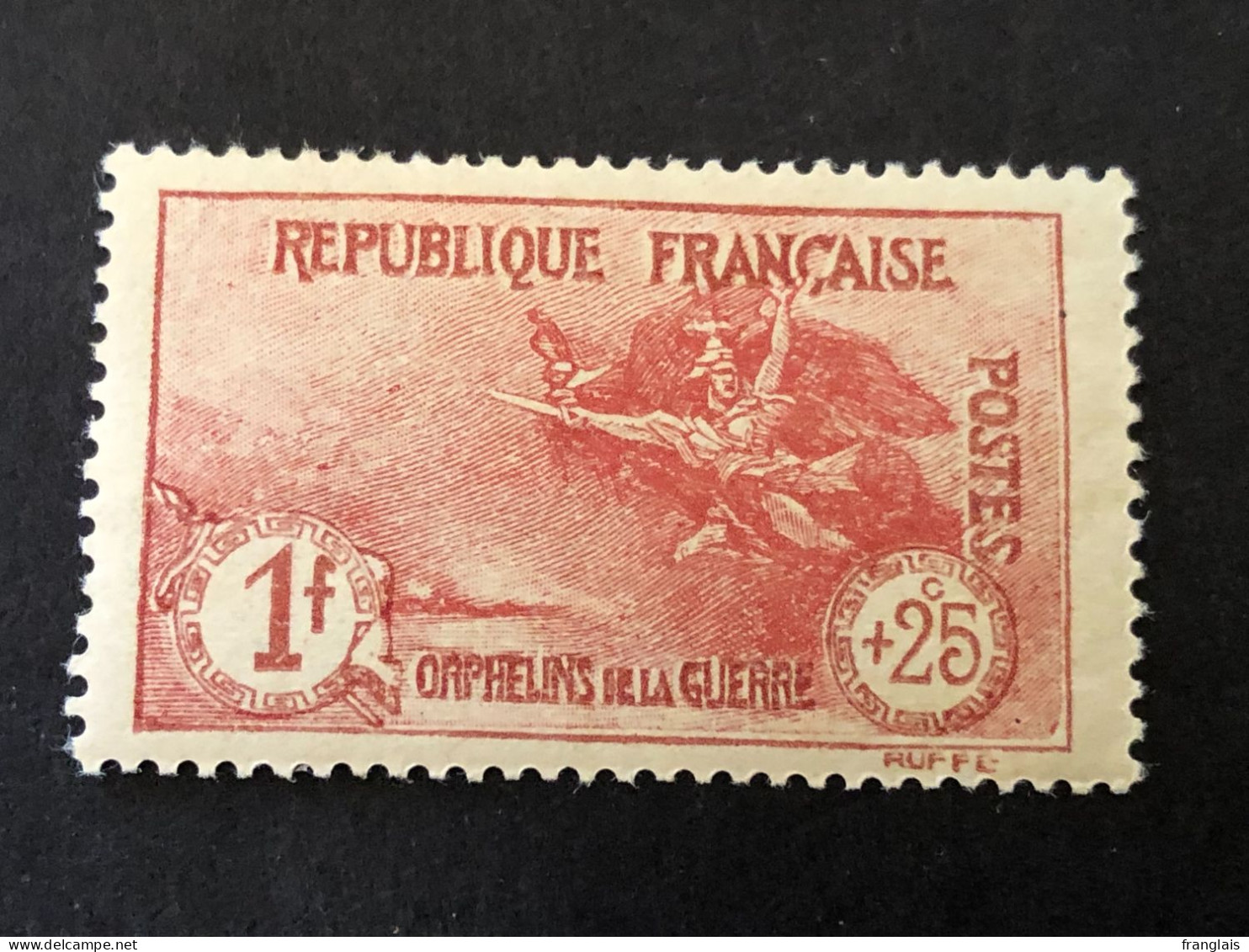 FRANCE Timbre 231 Orphelins, 1f + 25c Carmin, Neuf Avec Charnière, Cote 63€ - Unused Stamps