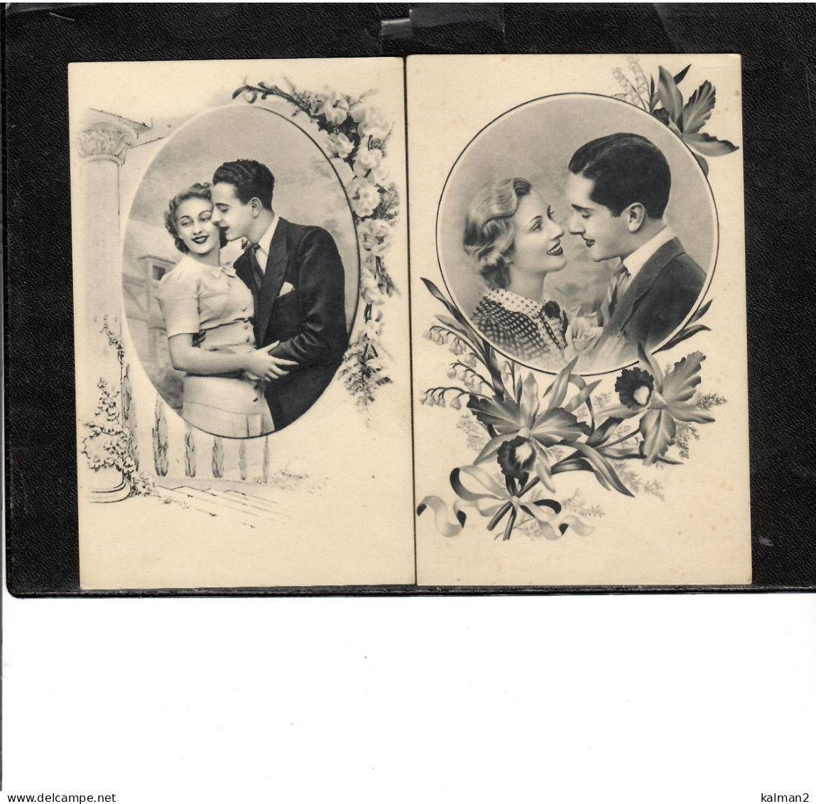 16686 - 15 cards in b/n periodo anni '30 , tematica "coppie "