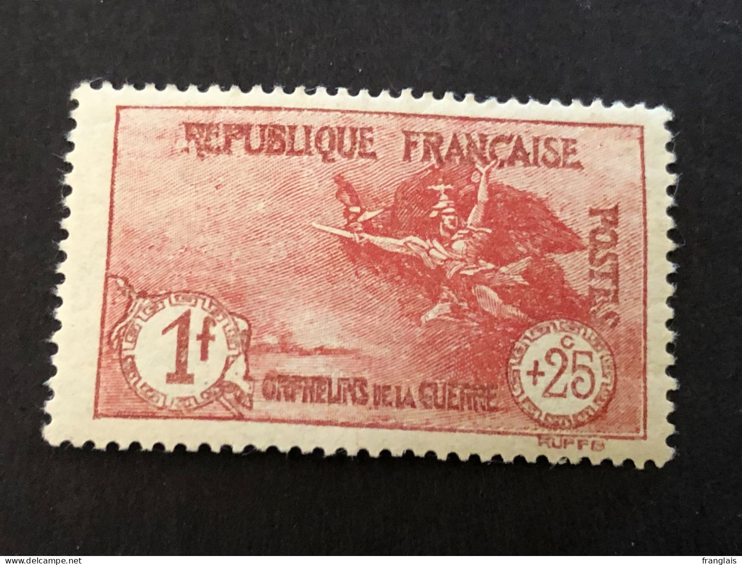 FRANCE Timbre 231 Orphelins, 1f + 25c Carmin, Neuf Avec Charnière, Cote 63€ - Unused Stamps