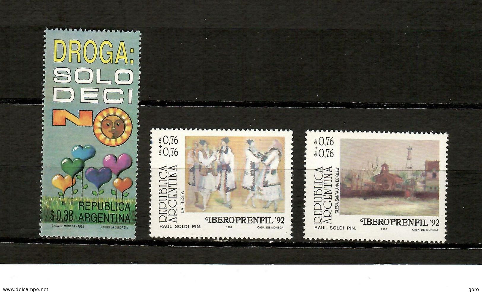 Argentina  1992  .-  Y&T  Nº  1791-1795/96    ** - Unused Stamps