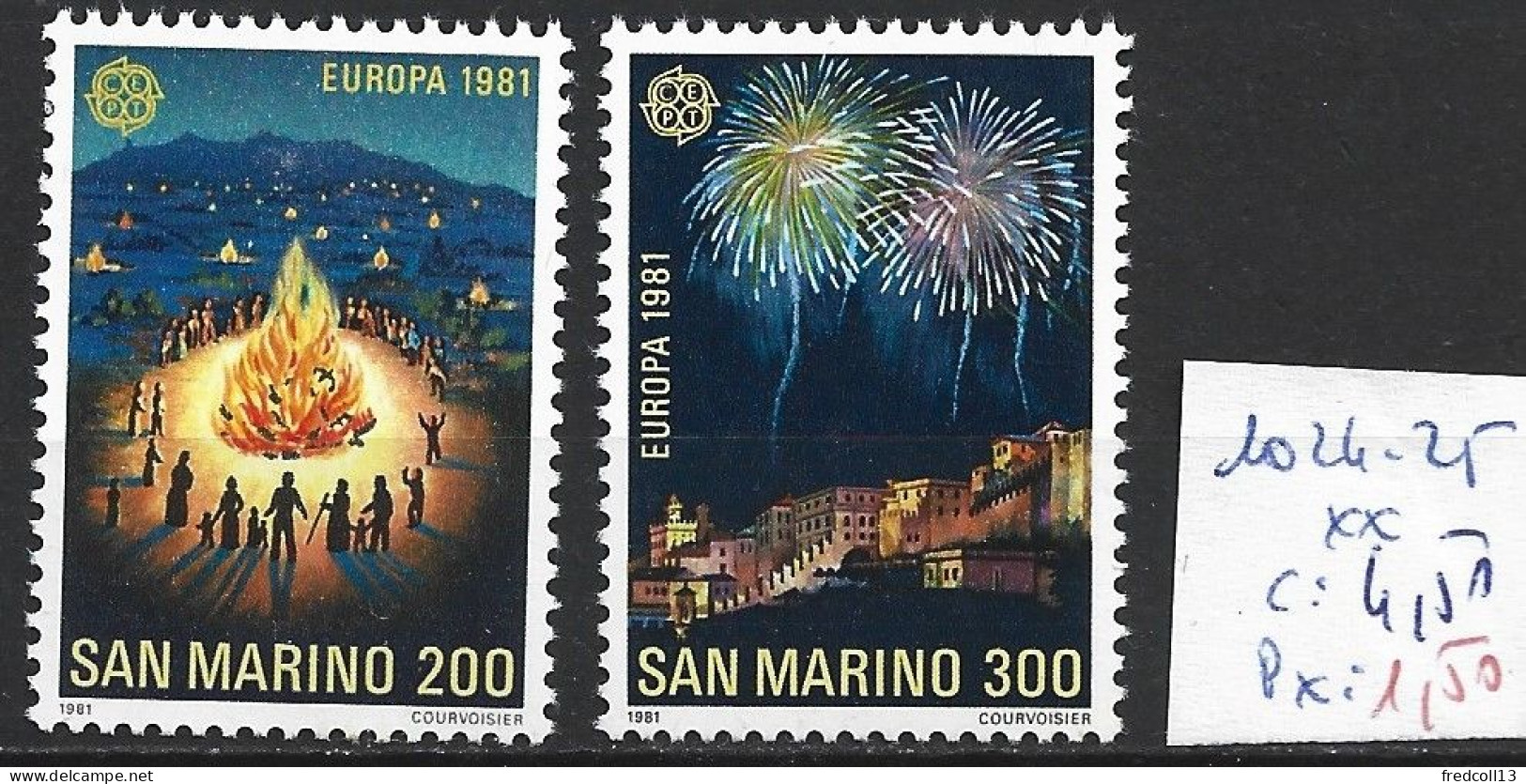 SAINT-MARIN 1024-25 ** Côte 4.50 € - Neufs