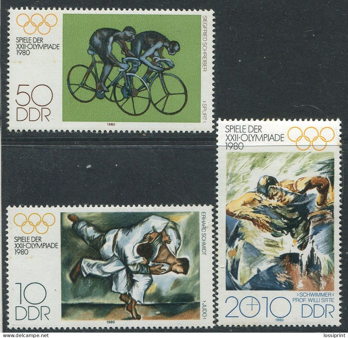 DDR:east Germany:Unused Stamps Serie XXII Olympic Games In Moscow 1980, MNH - Zomer 1980: Moskou