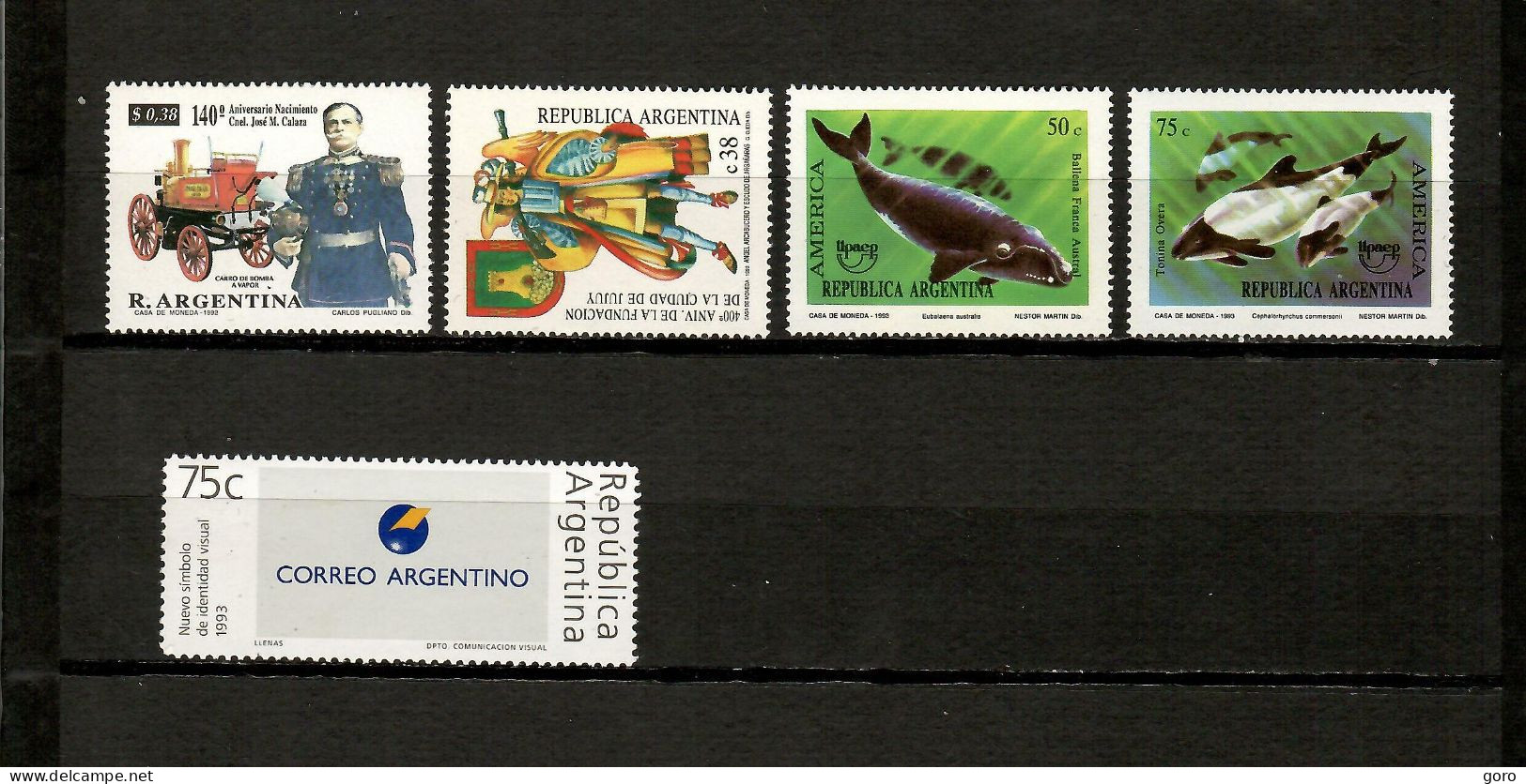 Argentina  1992 -93 .-  Y&T  Nº  1792-1814-1831/32-1833    ** - Nuovi
