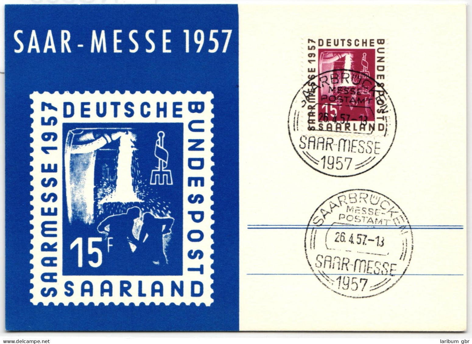 Saarland 400 Auf Postkarte Mit Sonderstempel #NG555 - Altri & Non Classificati