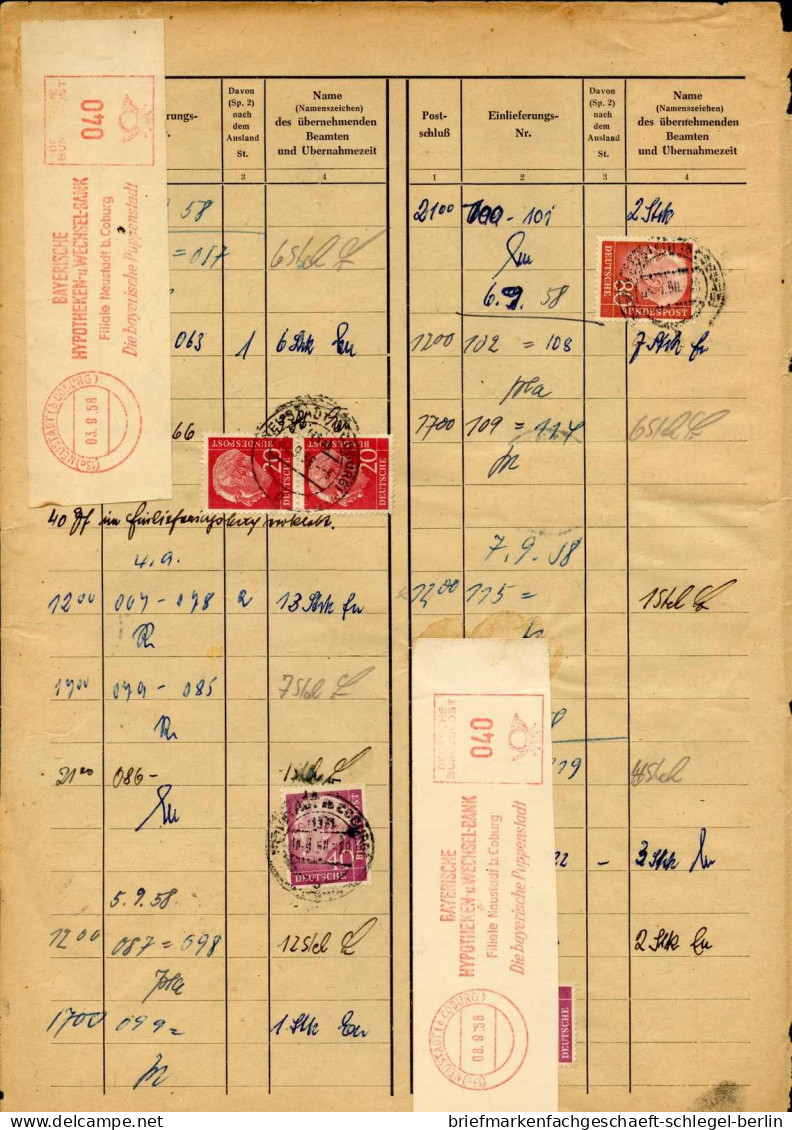 Bundesrepublik Deutschland, 1958, 188 + 192 - 185(2) - ... - Autres & Non Classés