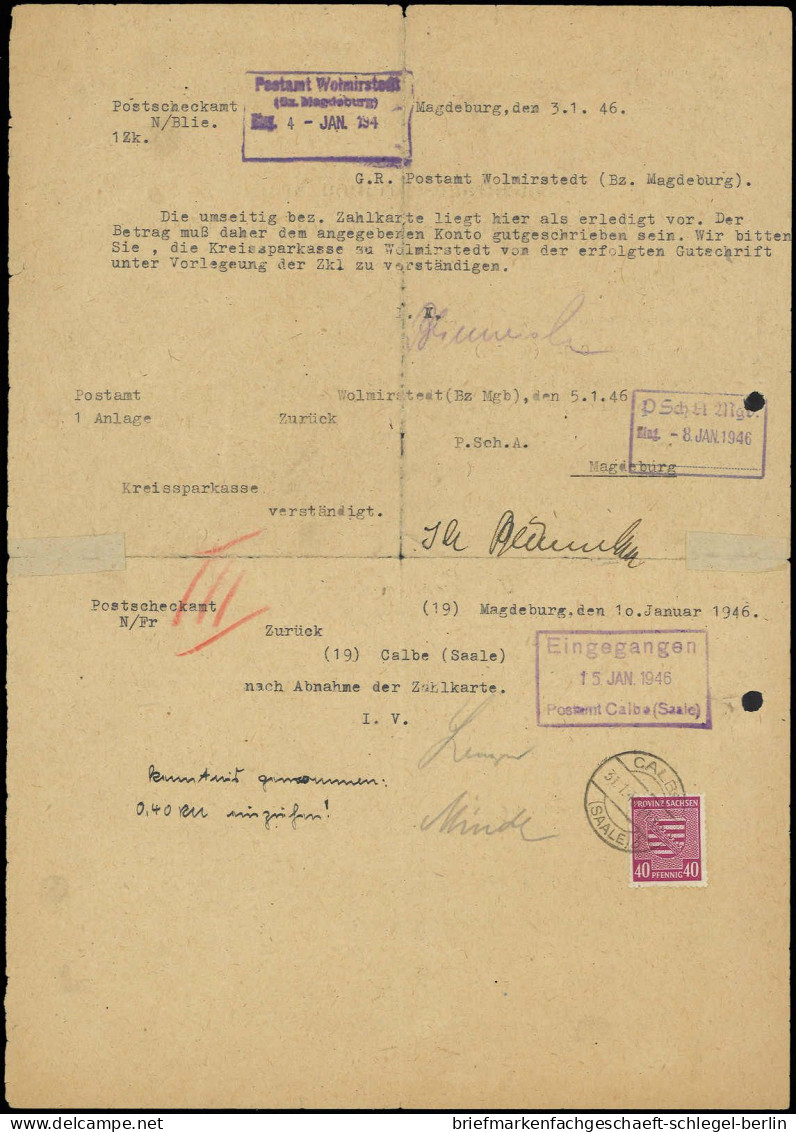 SBZ - Provinz Sachsen, 1945, 84Xa, Brief - Autres & Non Classés