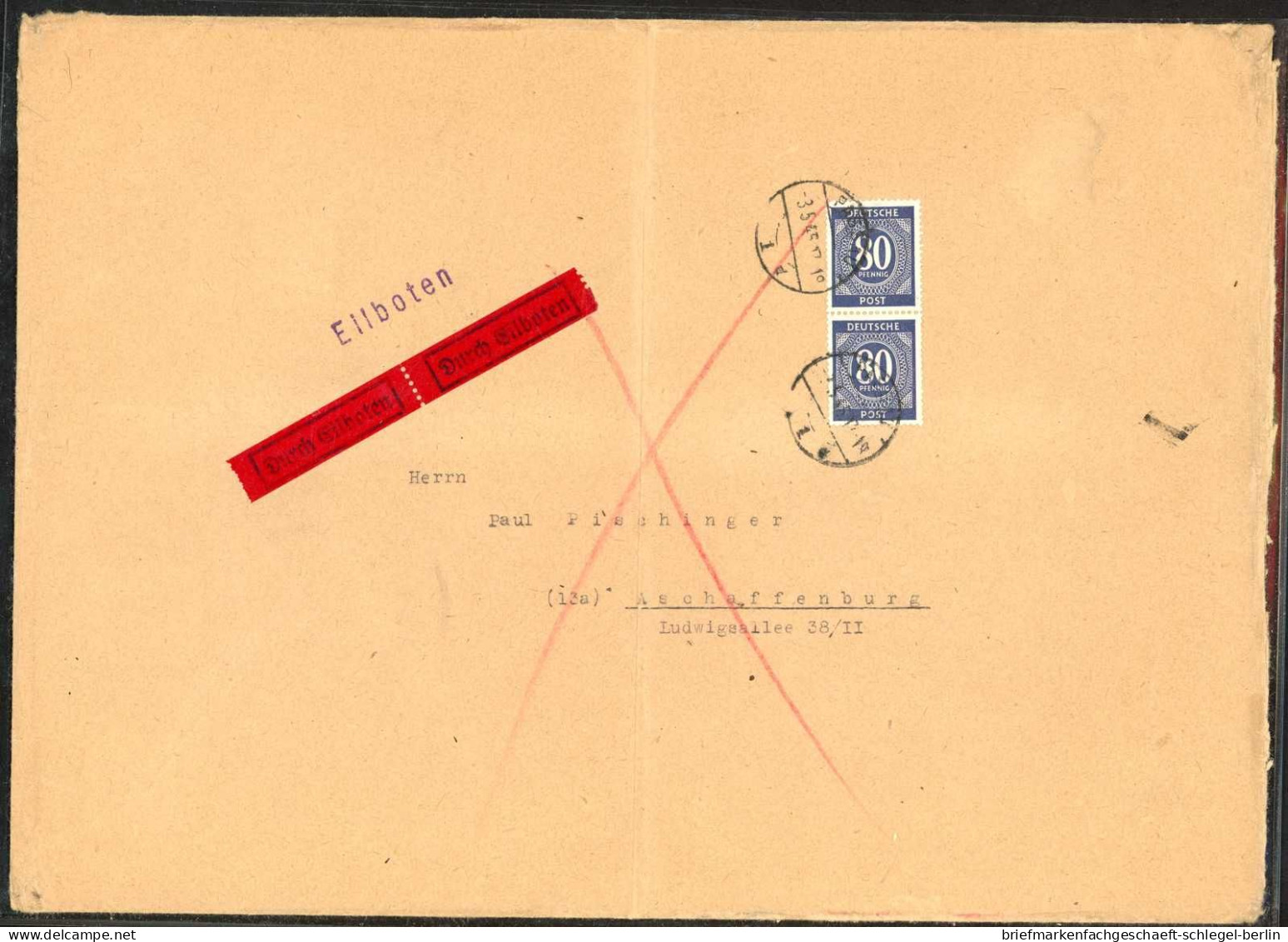 Amerik.+Brit. Zone (Bizone), 1946, 935 (2), Brief - Brieven En Documenten