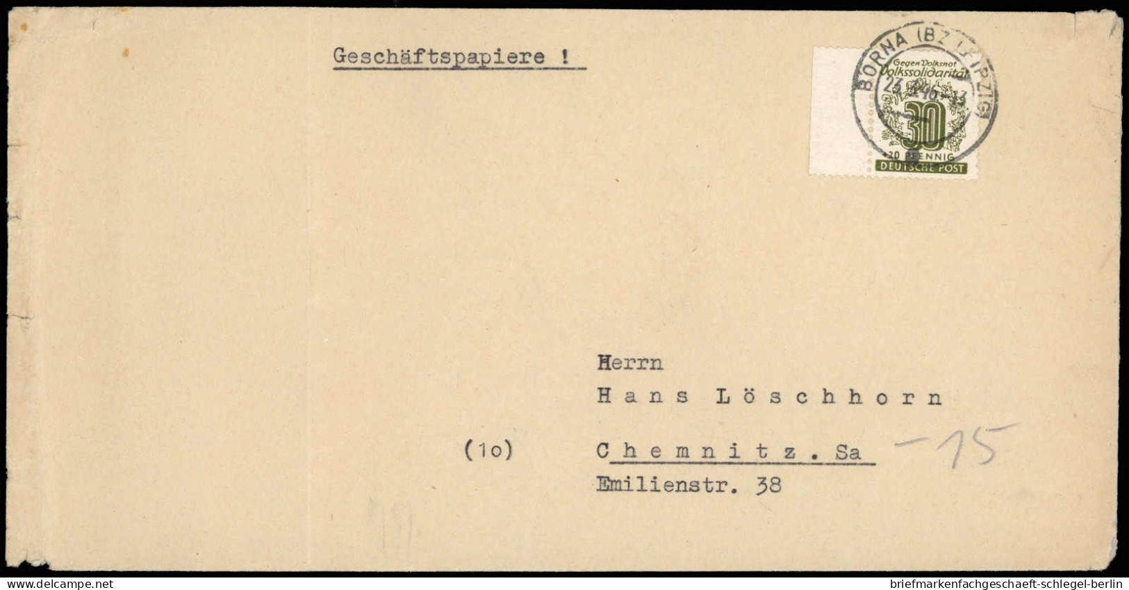 SBZ - Westsachsen, 1946, 147, Brief - Autres & Non Classés