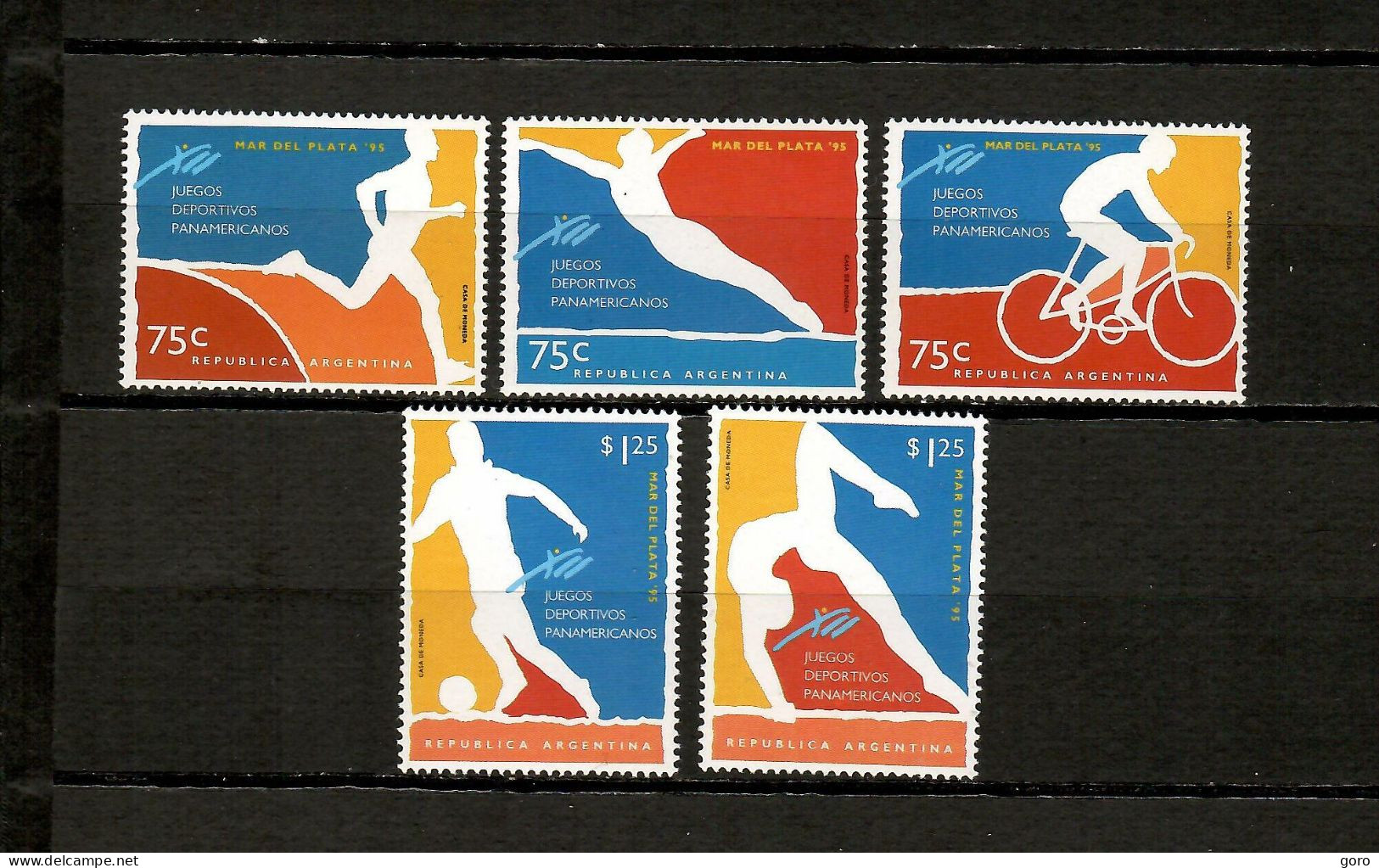 Argentina  1995 .-  Y&T  Nº  1867/71    ** - Unused Stamps