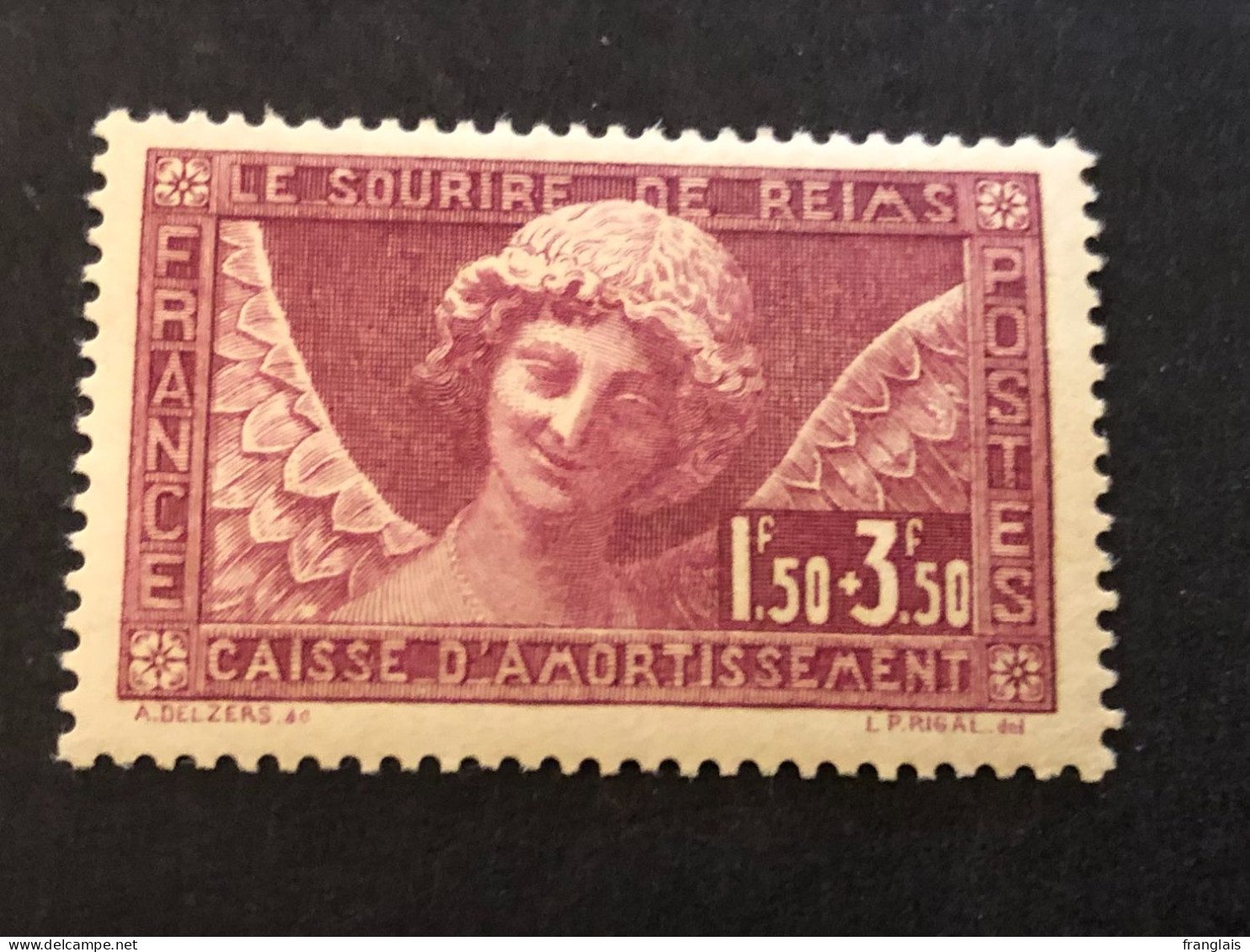 FRANCE Timbre 256 Le Sourire De Reims, Neuf Avec Charnière, Cote 100€ - Unused Stamps