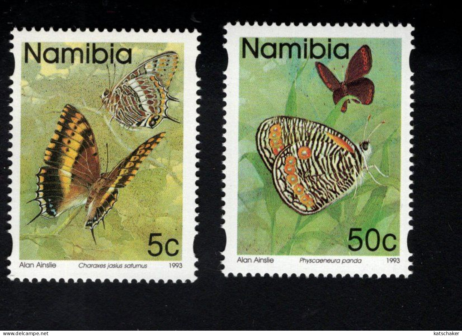 2025326555 1997 SCOTT 742A & 747A (XX) POSTFRIS MINT NEVER HINGED - BUTTERFLIES - FAUNA - Namibie (1990- ...)