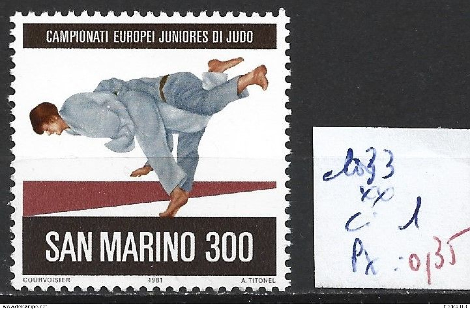 SAINT-MARIN 1033 ** Côte 1 € - Unused Stamps