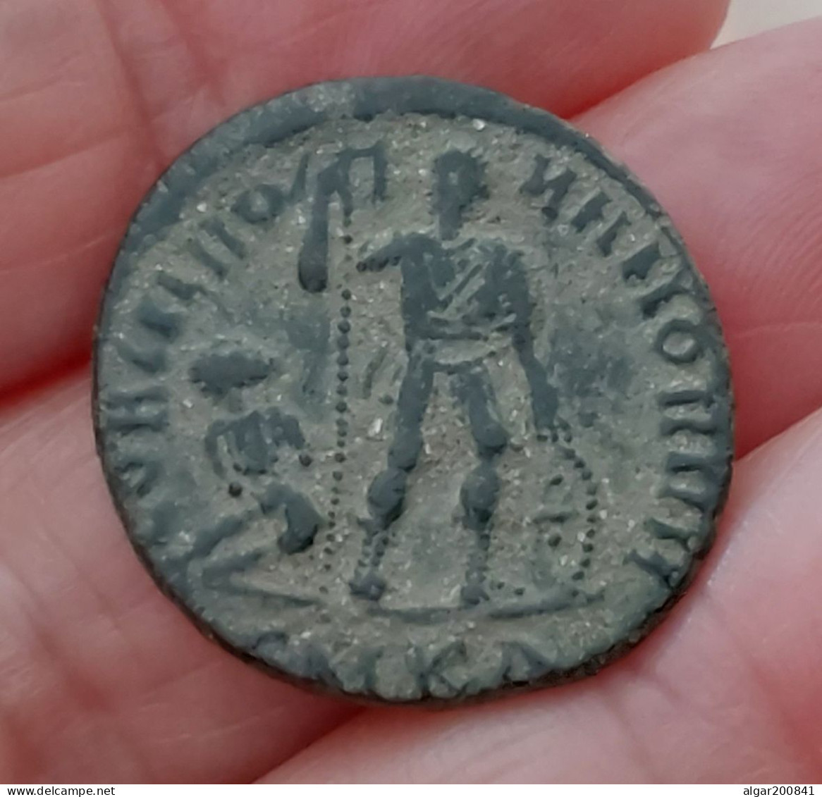 Roma - Follis Di Arcadio - "La Mano Di Dio". - The End Of Empire (363 AD To 476 AD)