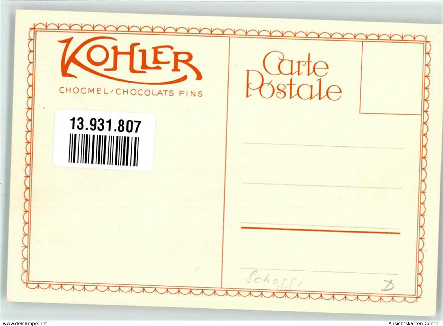 13931807 - Kohler Chocmel - Maerchen Serie  Der Kleine Daeumling AK - Publicidad