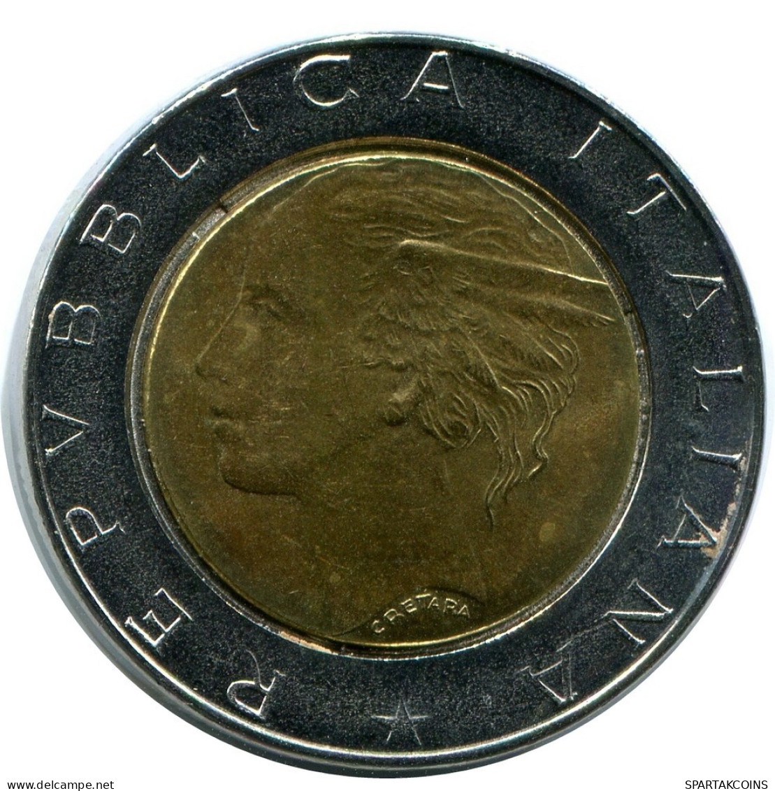 500 LIRE 1989 ITALIEN ITALY Münze BIMETALLIC #AZ496.D.A - 500 Lire